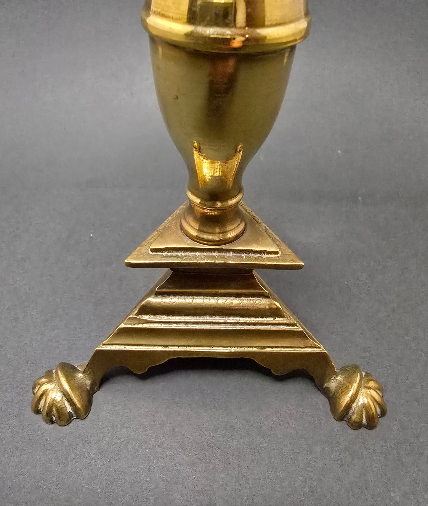 Solid brass church candlestick 1870 Netherlands