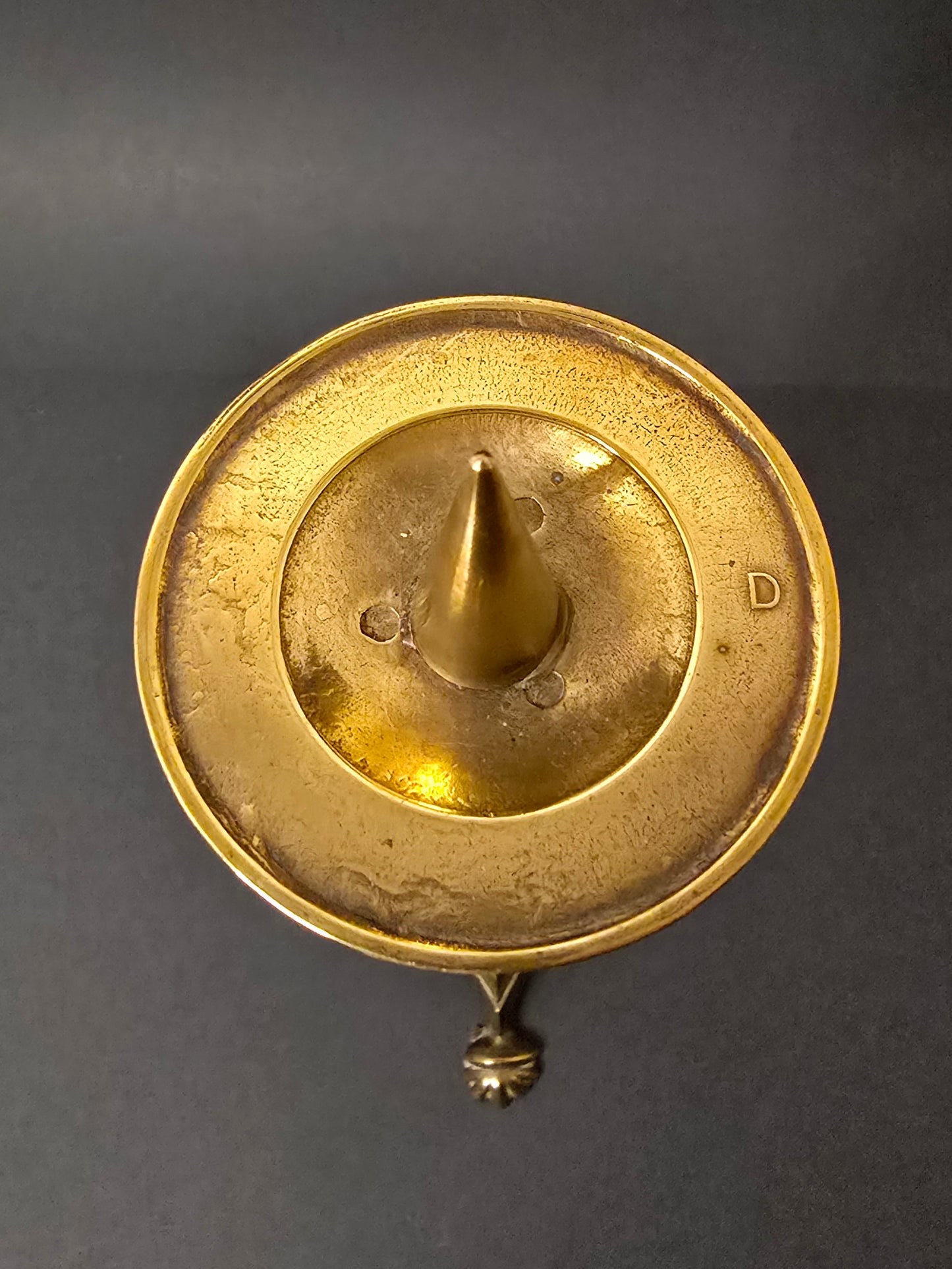 Solid brass church candlestick 1870 Netherlands