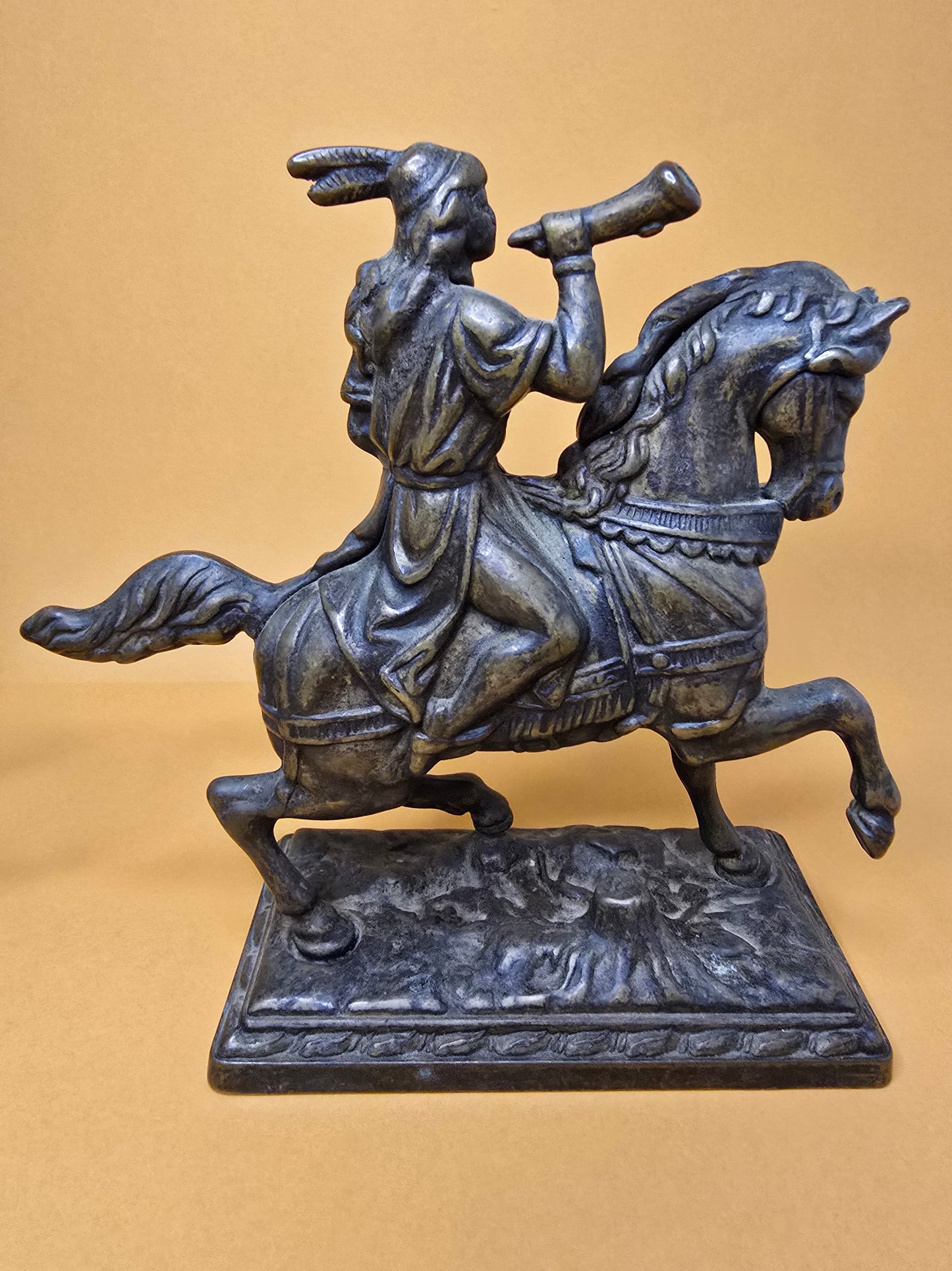Set of 2 bronze horses with Jacoba van Beieren bookends