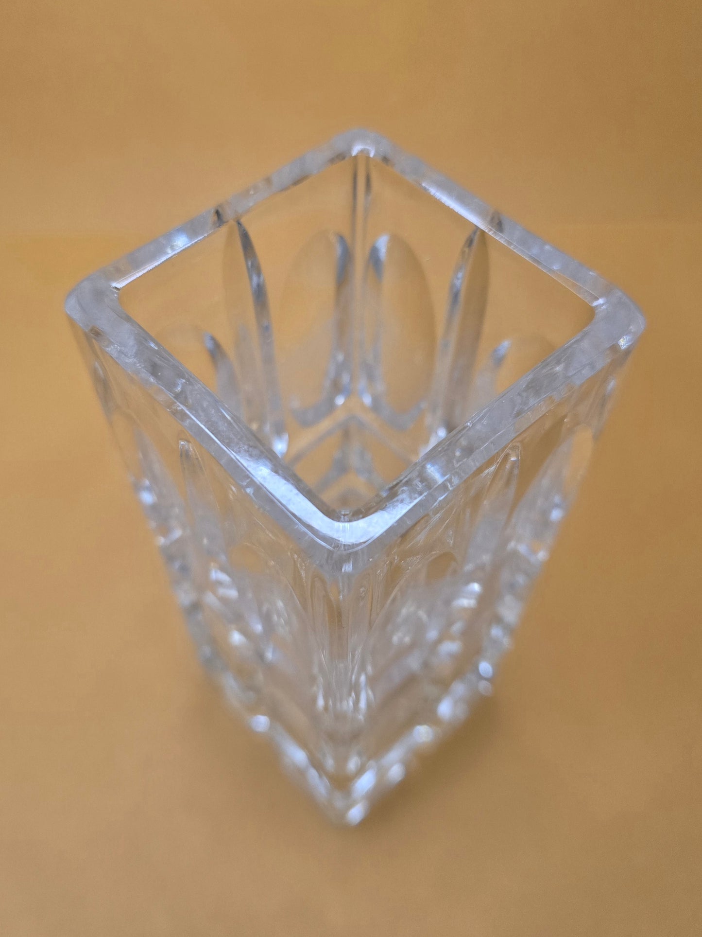 Beyer & Co. Crystal Square Vase - 1970s Germany