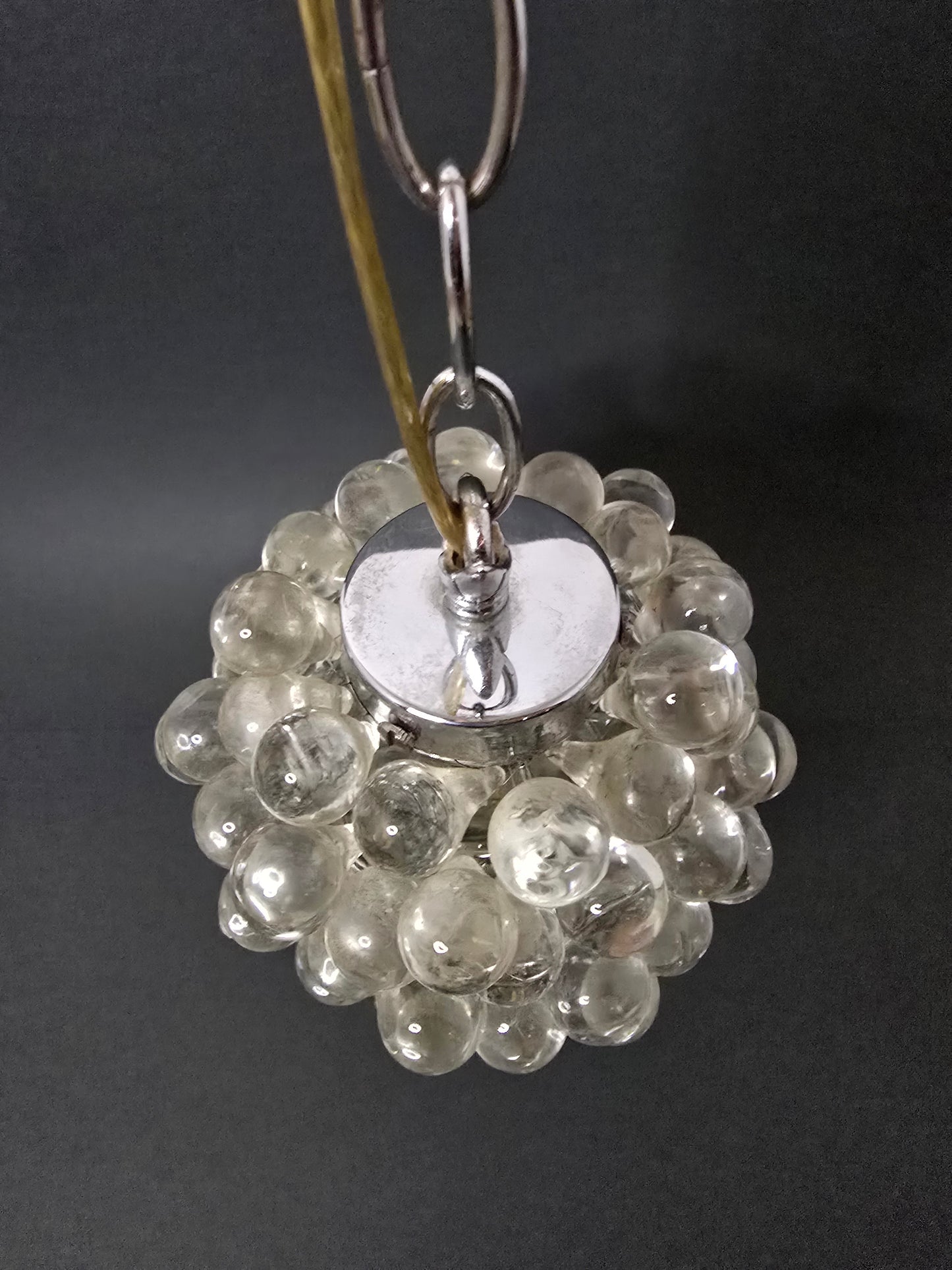 Stunning Dutch Glass Grape Chandelier - Murano Style Hand-Blown