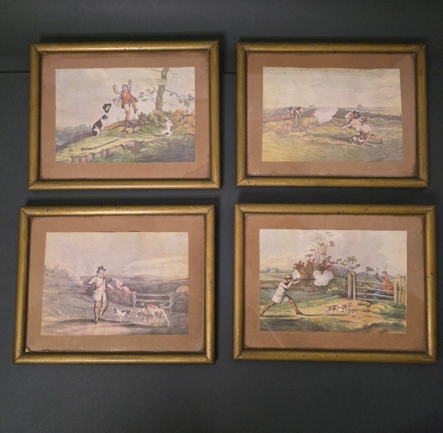 How NOT to Hunt - Humorous Vintage Hunting Print Set 1930s