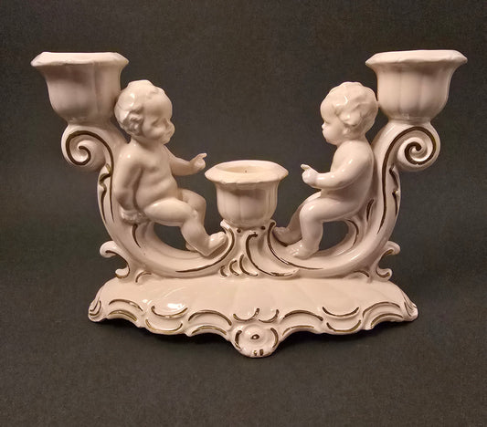 Gabriel the Angel - Vintage German Ceramic Candle Holder 1930s