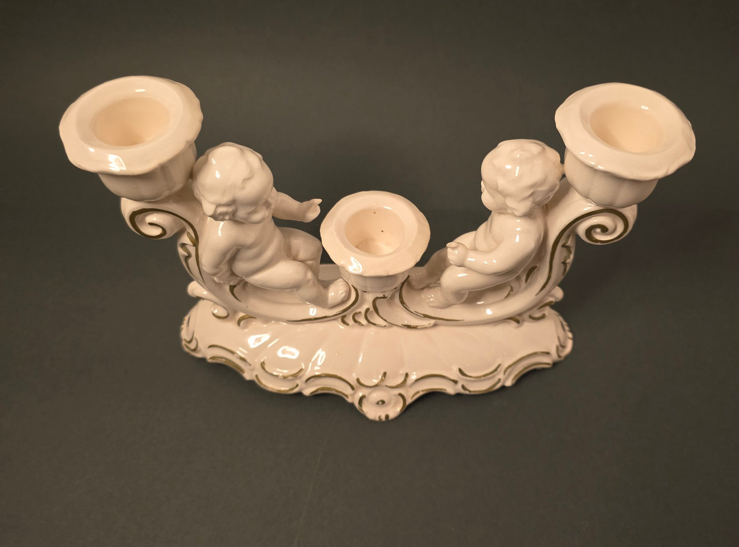 Gabriel the Angel - Vintage German Ceramic Candle Holder 1930s