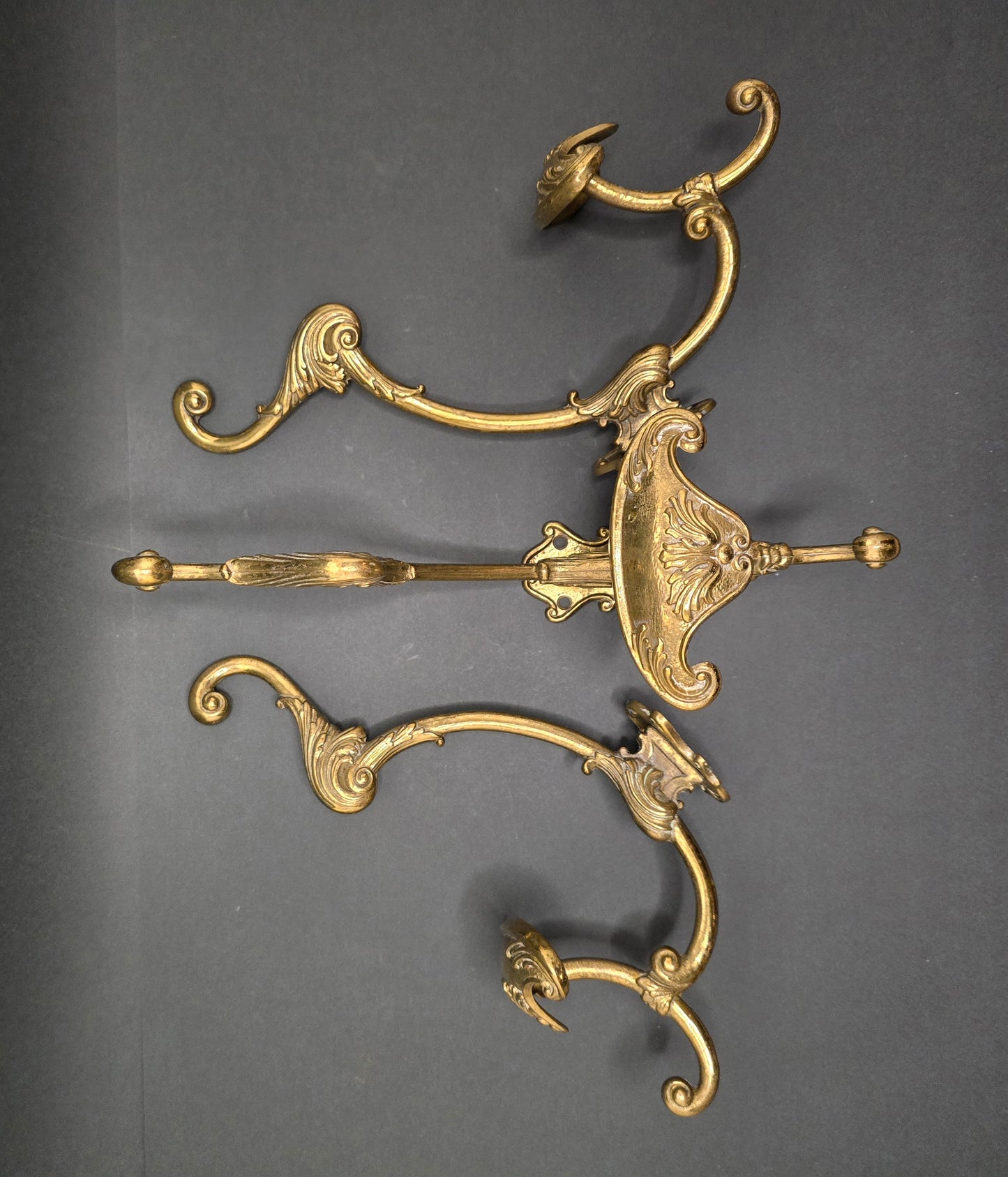 Large Vintage Italian Brass Wall Hook - 1950s