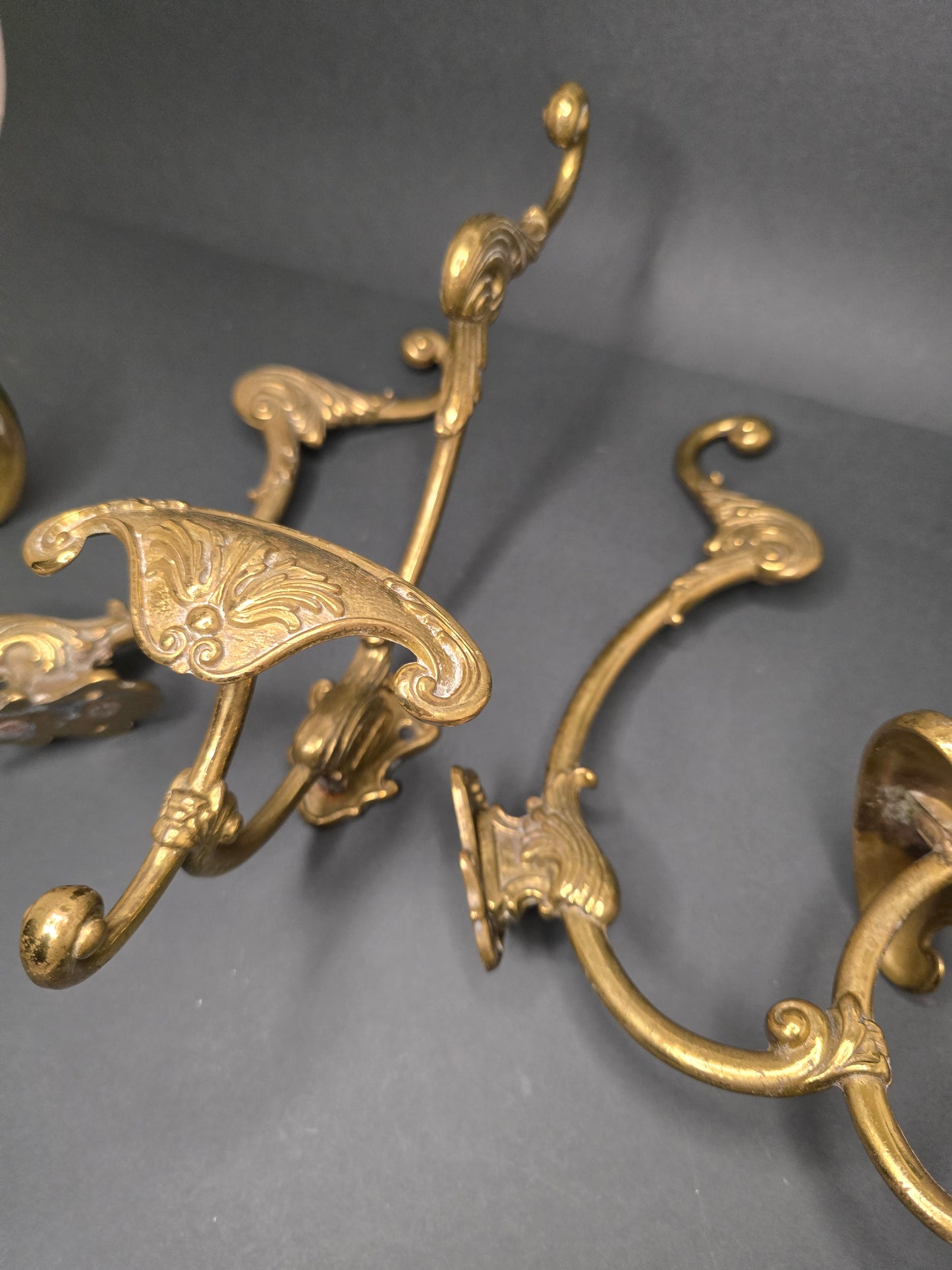 Large Vintage Italian Brass Wall Hook - 1950s