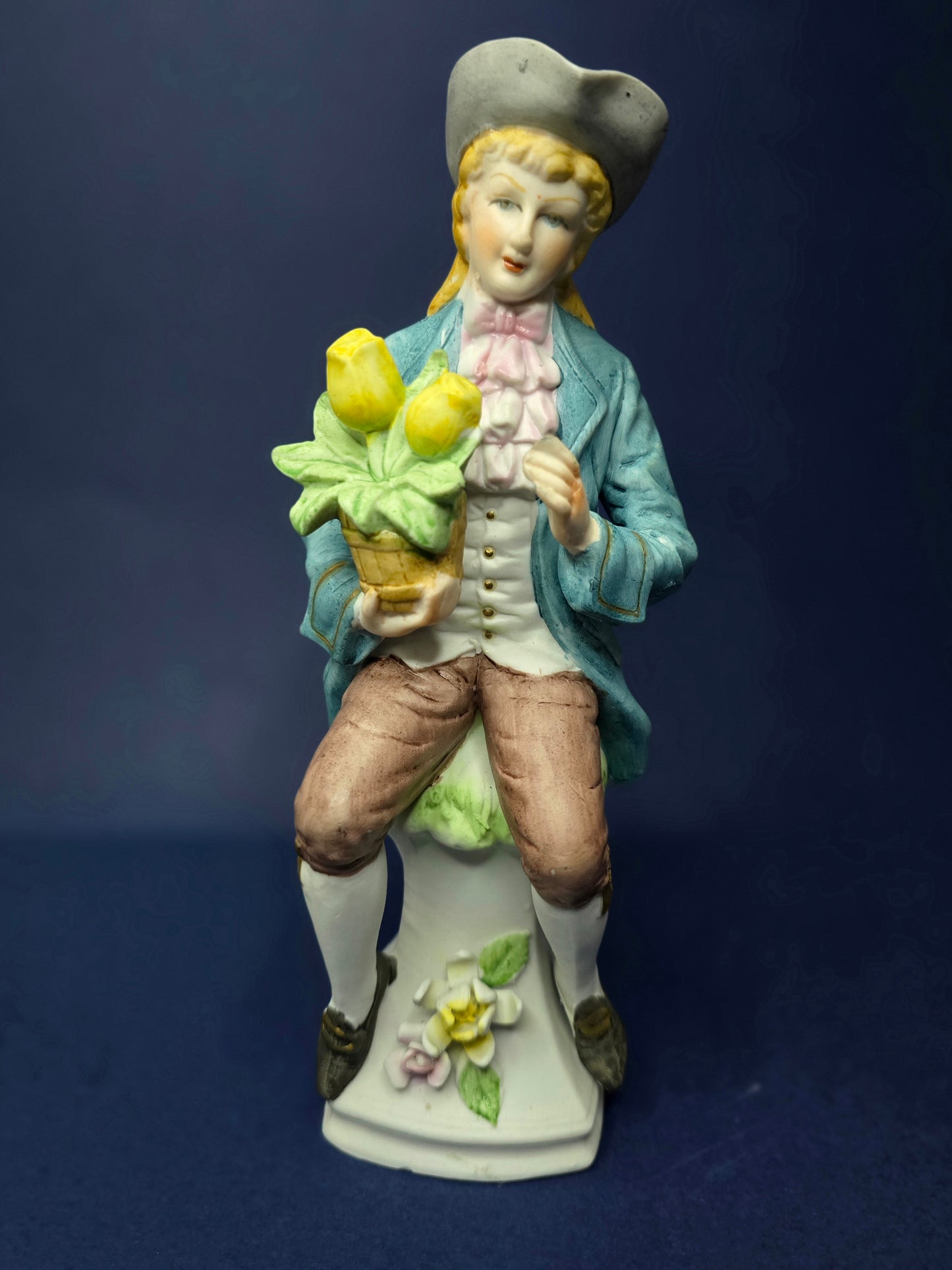 Antique German Bisque Porcelain Figurine Pair - Man and Woman 1920s