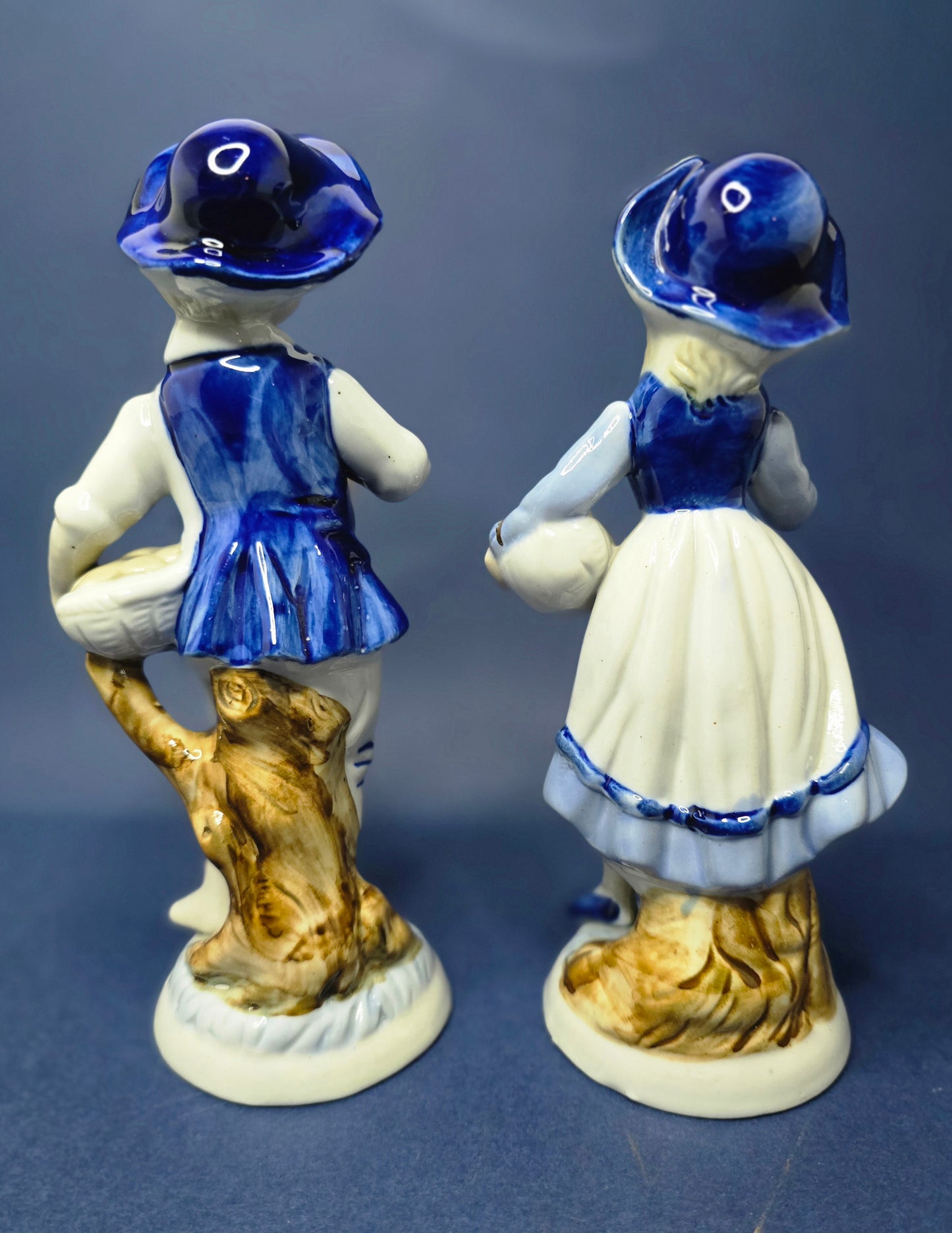 Vintage Chinese Porcelain Figurine Set - Boy and Girl Pair 1950s
