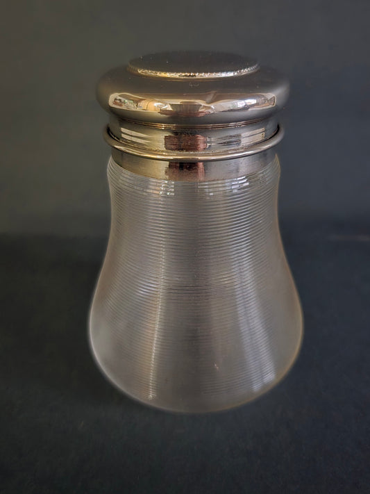 Antique Frisian Wire Glass Tea Caddy with Silver Lid - 1900