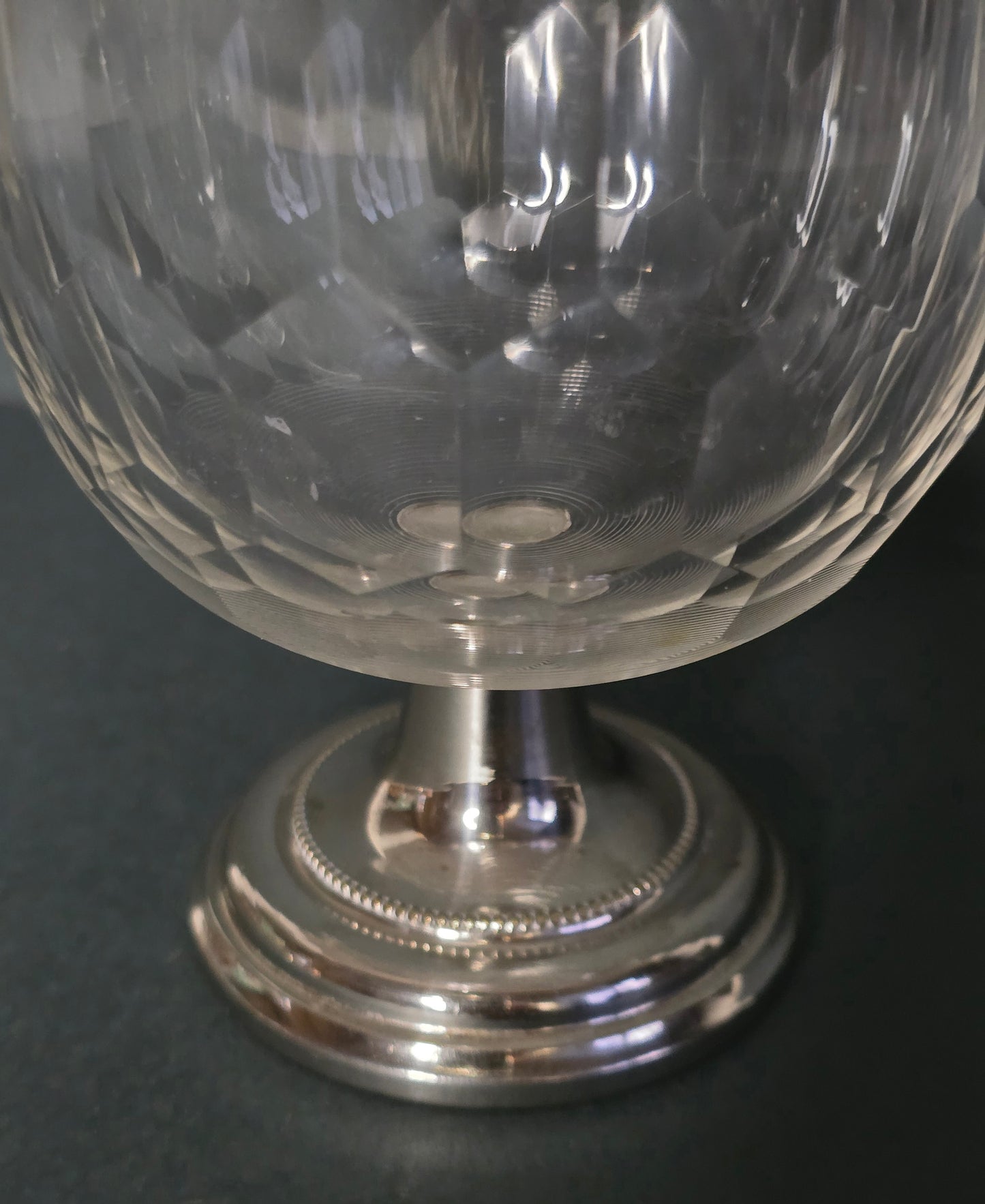 Antique Frisian Wire Glass Bonbonnière with Silver Foot - 1910