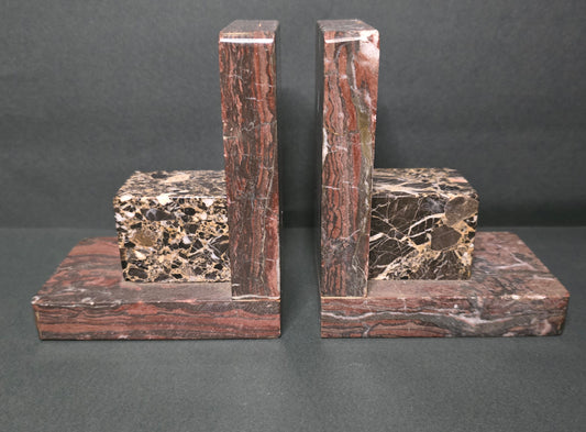 Set of Art Deco marble bookends 1930s France