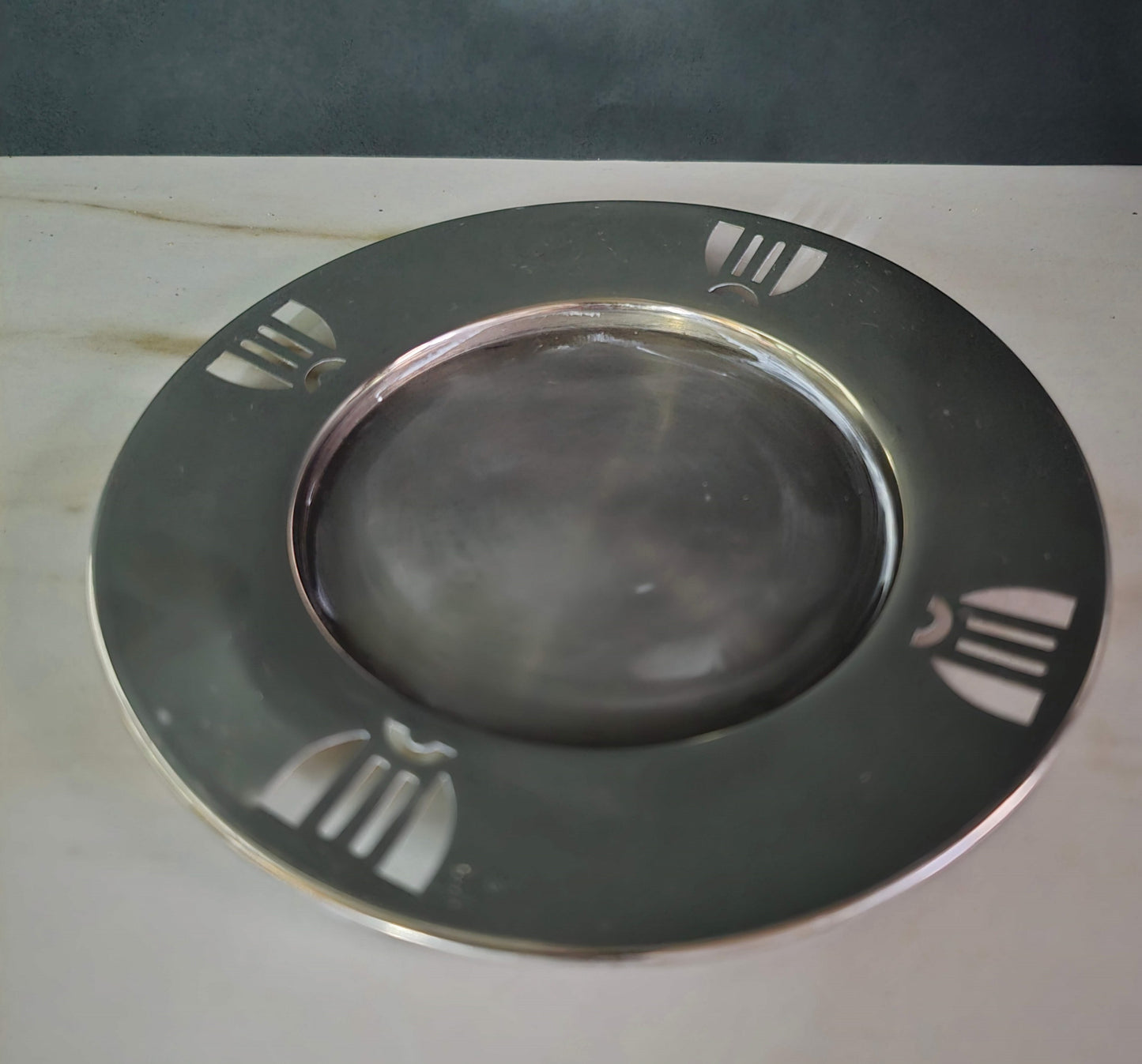 Antique Frisian Wire Glass Art Deco Jar Set with Metal Bowl - Late 1920s