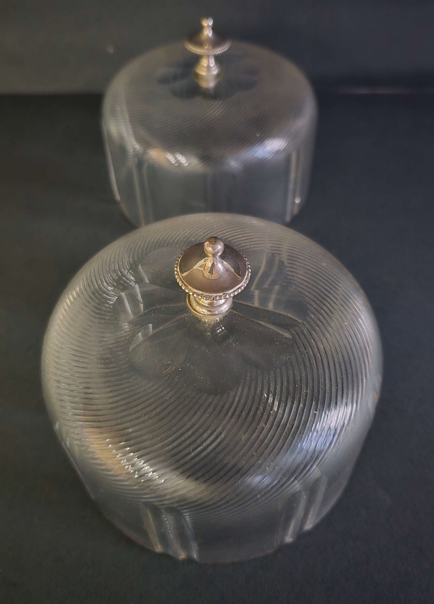 Rare Antique Frisian Wire Crystal Double Cheese/Butter Dome - Silver Plated 1900