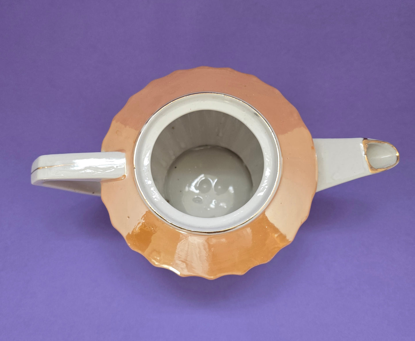 Ucagco Peach Lusterware Teapot - Japan 1940s