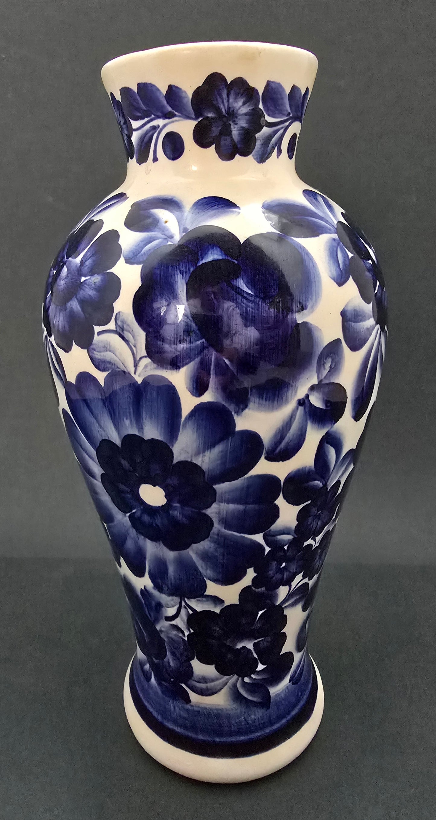 Polish Delft Blue Vase - Fajans Włocławek Olympic Logo 1970s