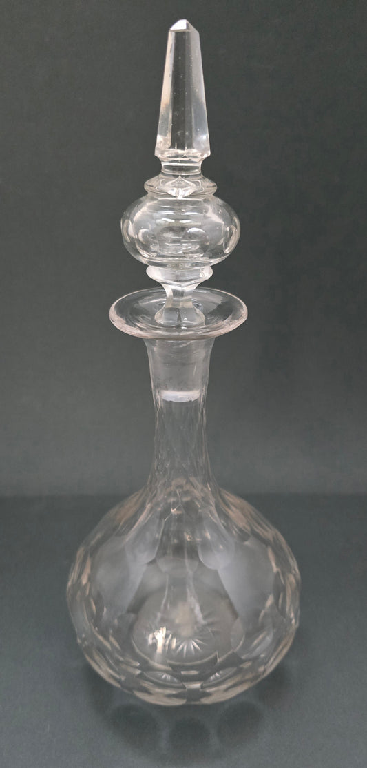 Dutch Art Deco Crystal Decanter - Late 1920s