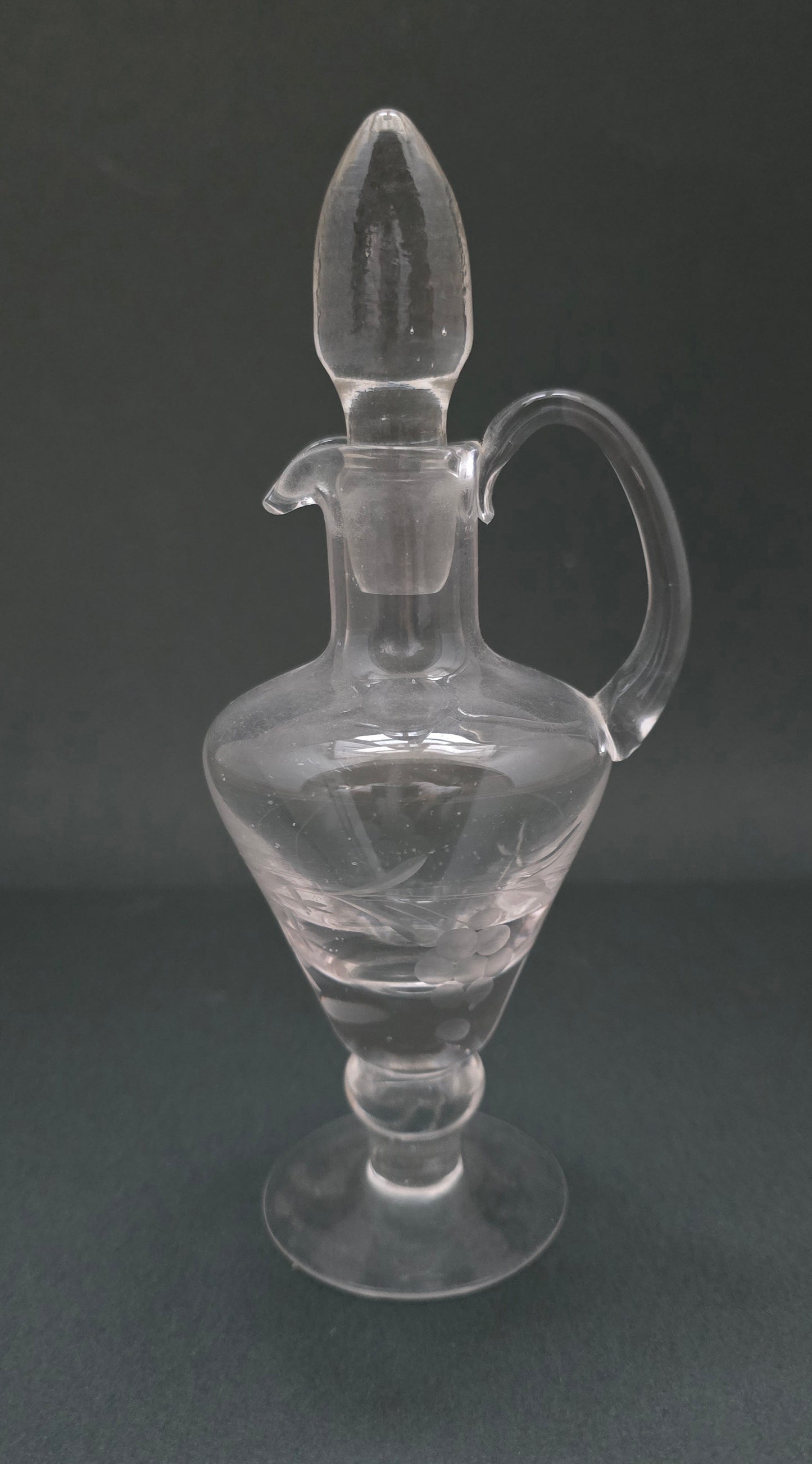 Dutch Engraved Glass Carafe - 1920s