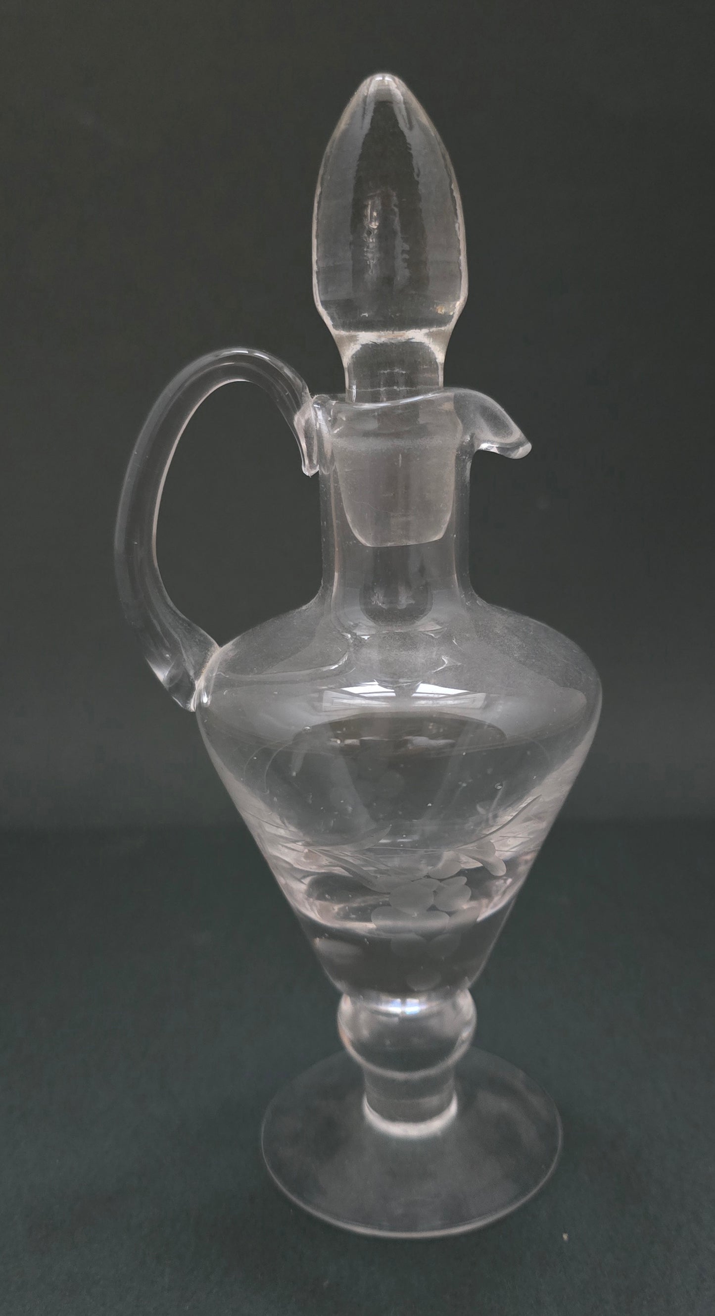 Dutch Engraved Glass Carafe - 1920s