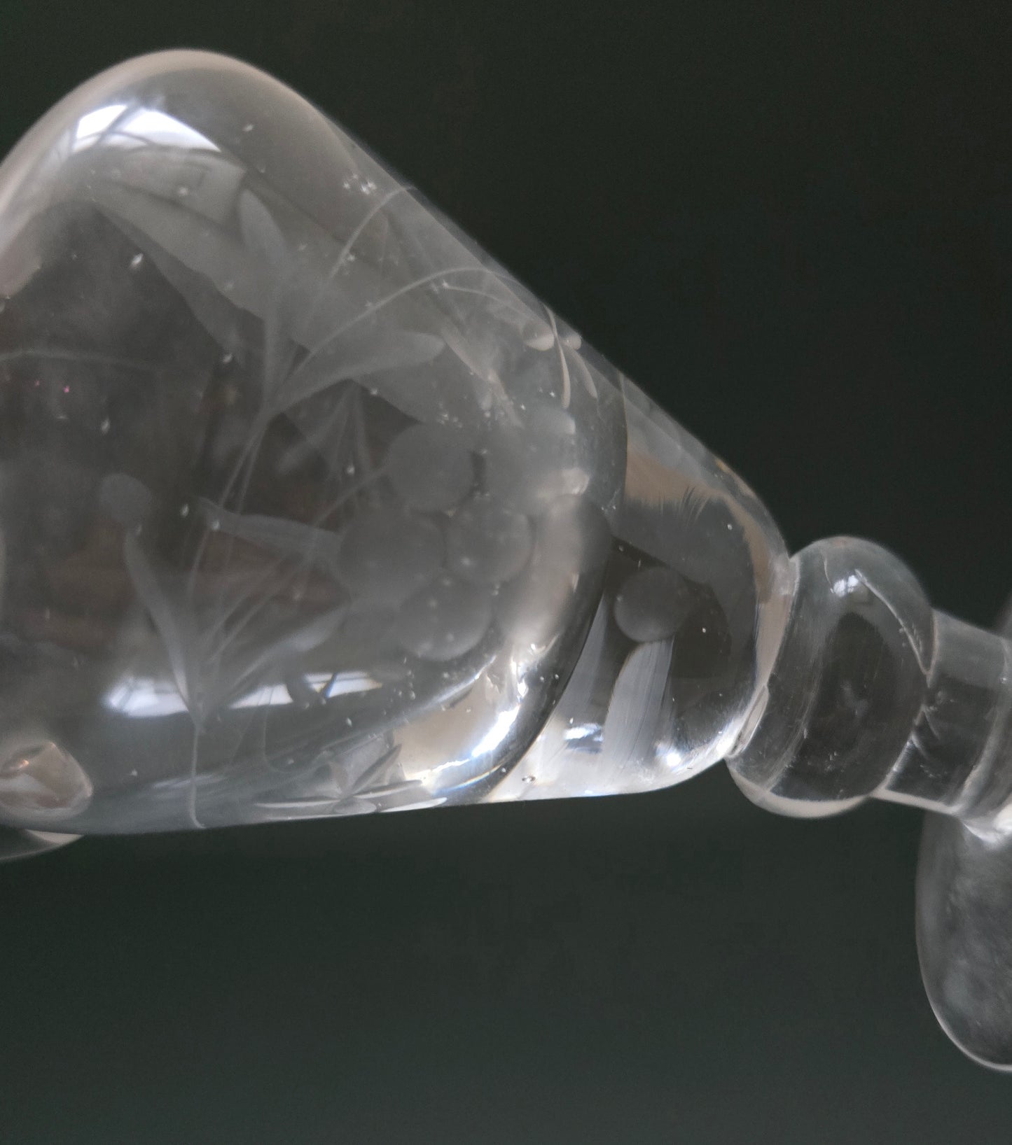 Dutch Engraved Glass Carafe - 1920s