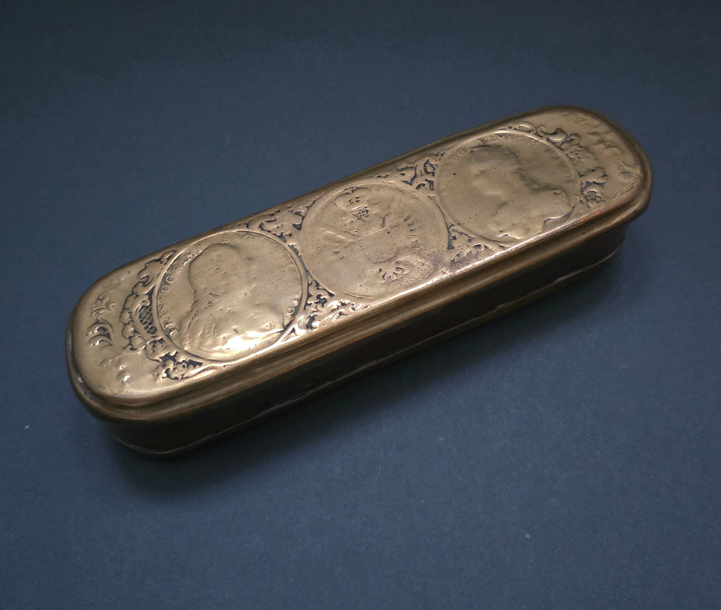 Dutch Copper Tobacco Box 1760 - Maria Theresa & King Franz of Hungary