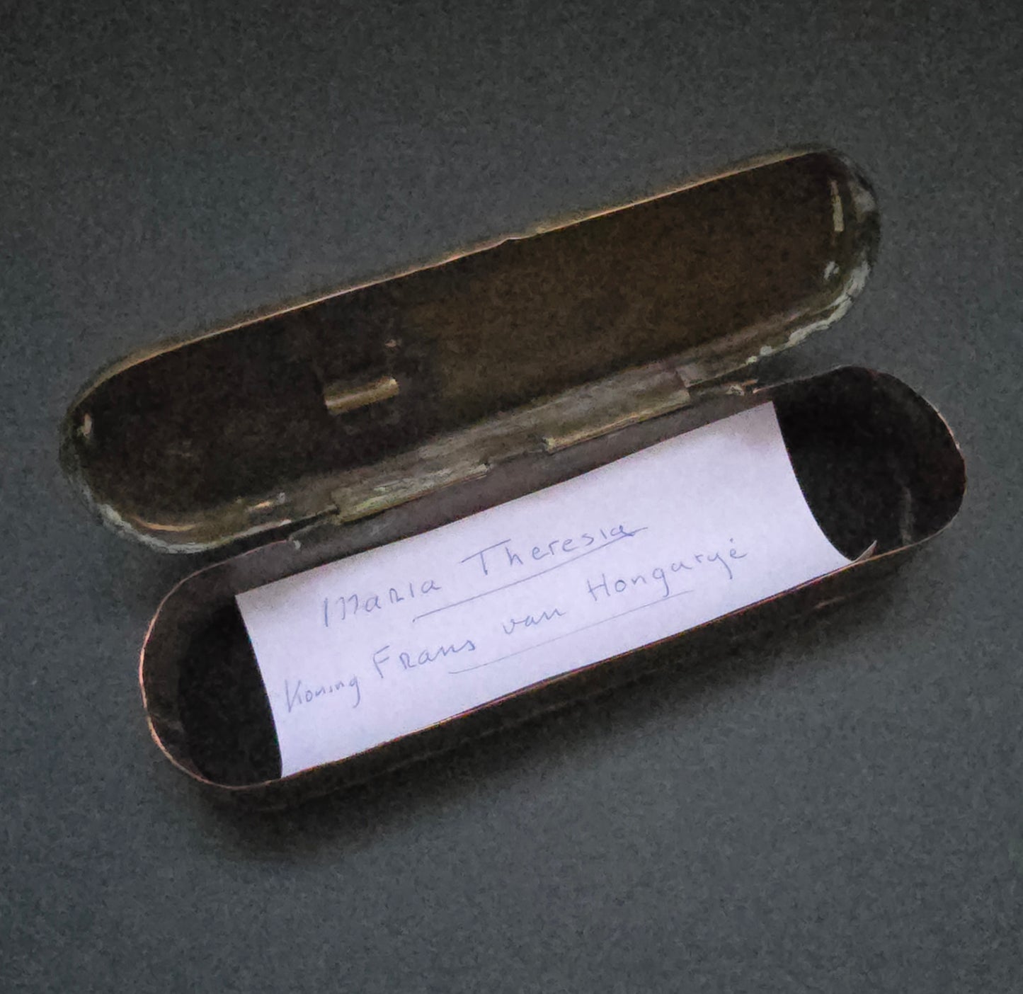 Dutch Copper Tobacco Box 1760 - Maria Theresa & King Franz of Hungary