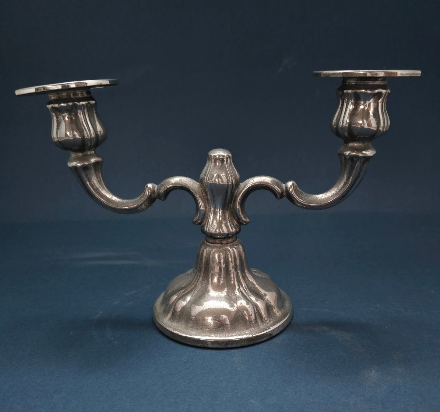 Pair of German Silver-Plated 2-Arm Candelabras - Art Nouveau/Deco, 1910
