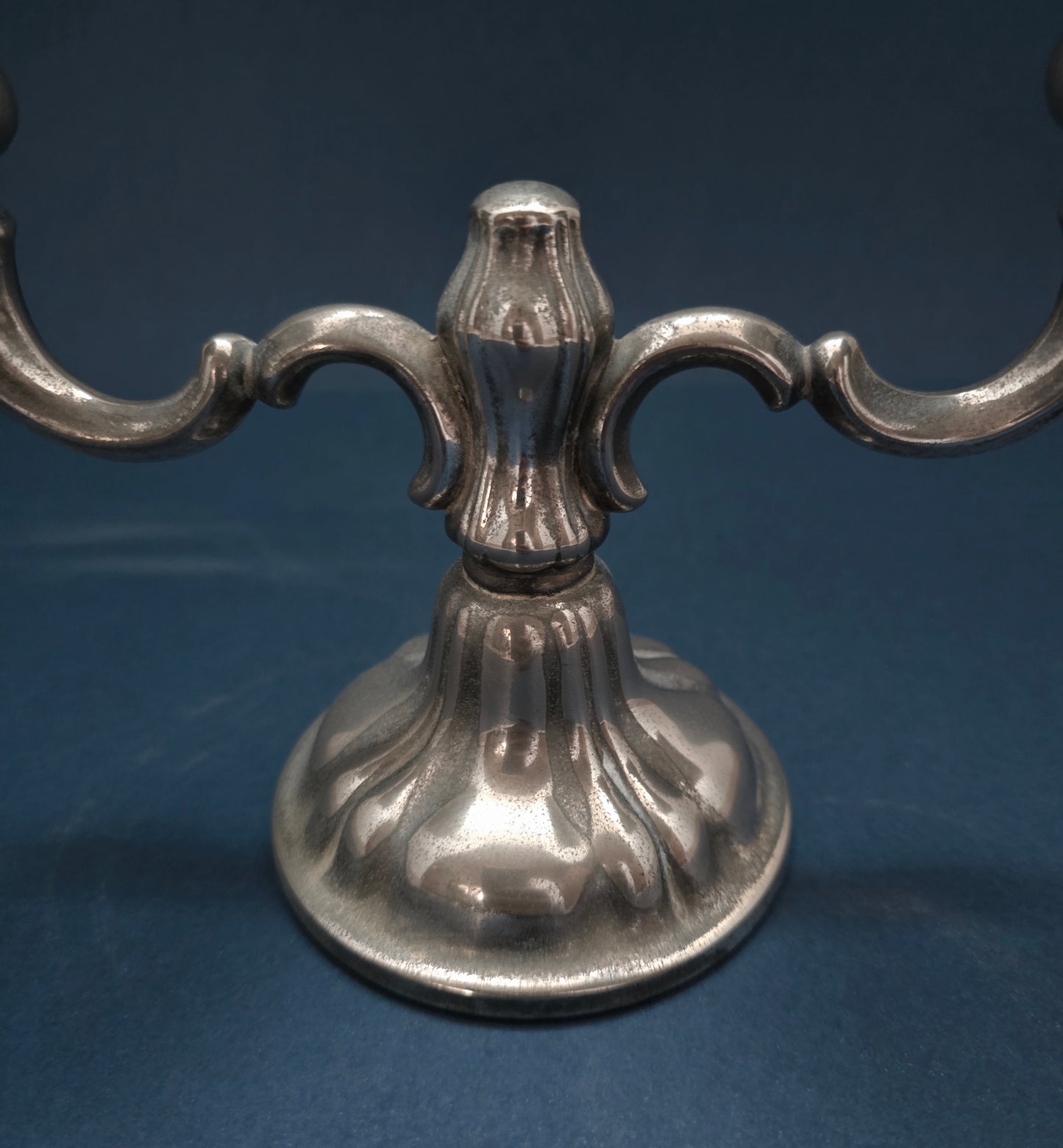 Pair of German Silver-Plated 2-Arm Candelabras - Art Nouveau/Deco, 1910