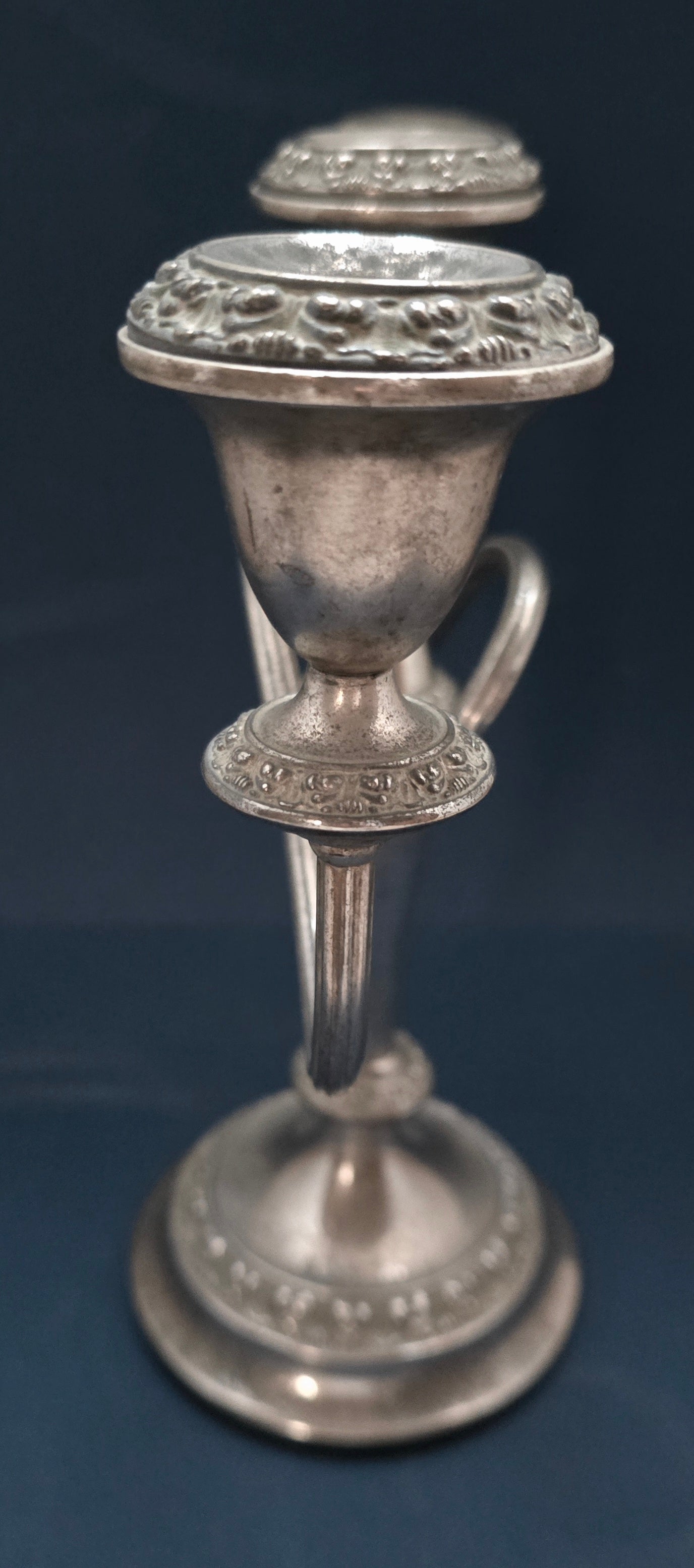 Vintage English Silver-Plated 3-Arm Candelabra - 1940s, Modular Design