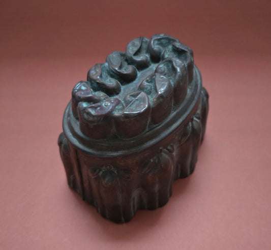 Antique Victorian Copper Jelly Mold - 1870s English Pudding Mold