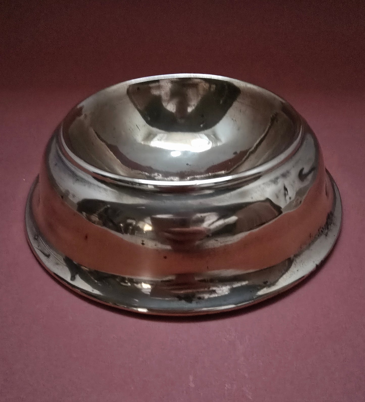 Rare Victorian Solid Brass Dog Bowl - English Antique, 1870