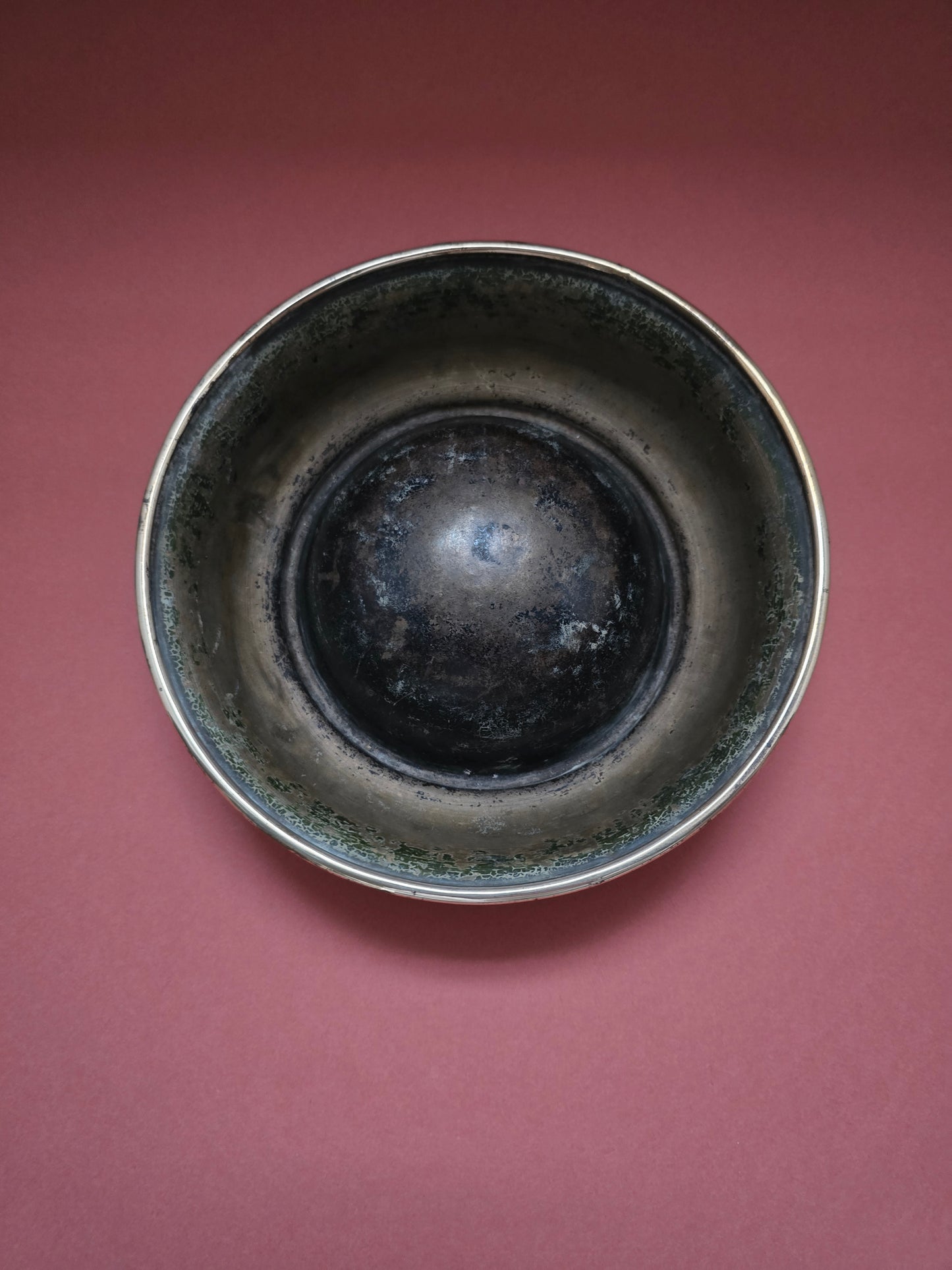 Rare Victorian Solid Brass Dog Bowl - English Antique, 1870