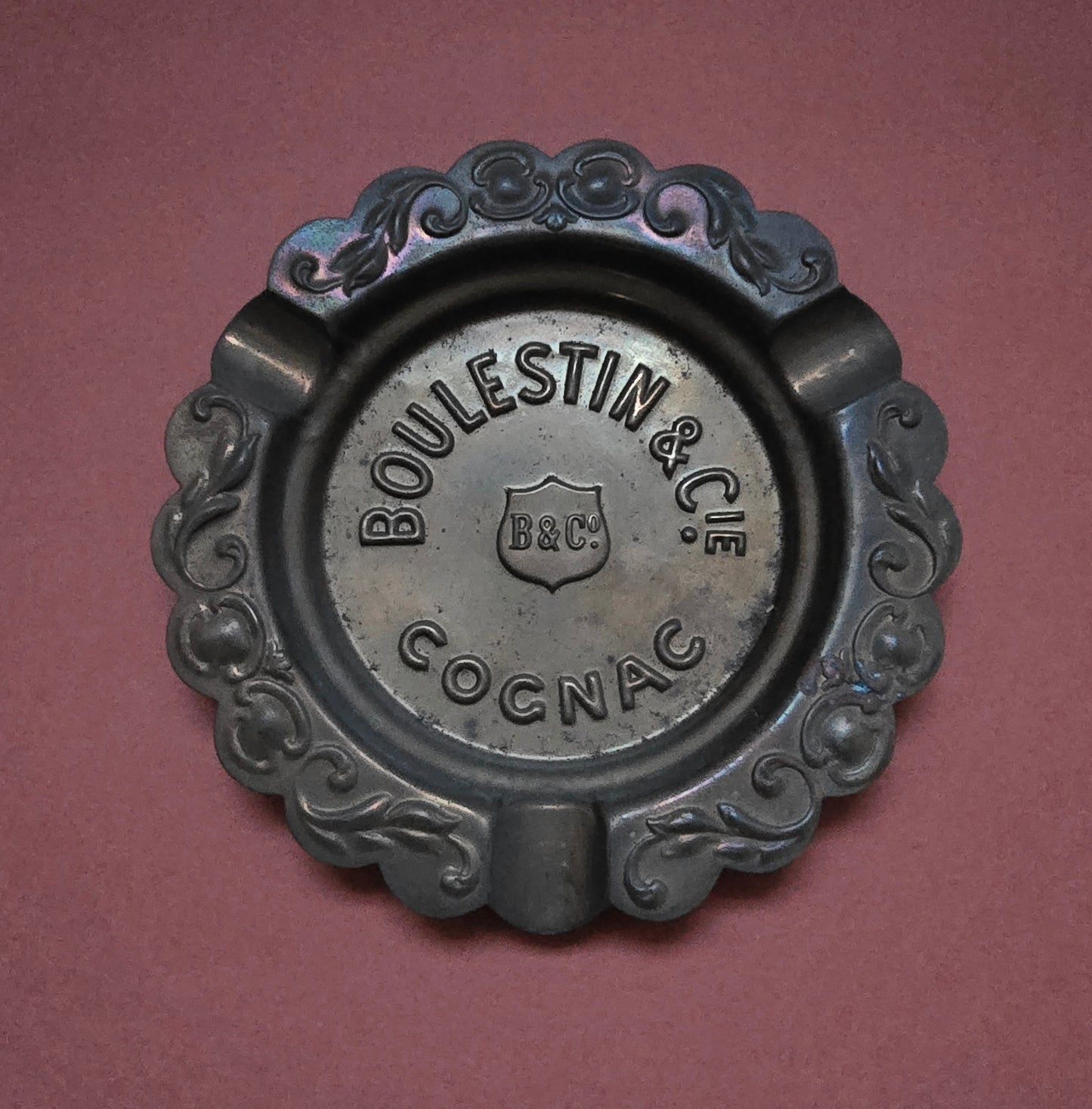 Vintage Boulestin Cognac Copper Ashtray - Advertising Collectible, 1940