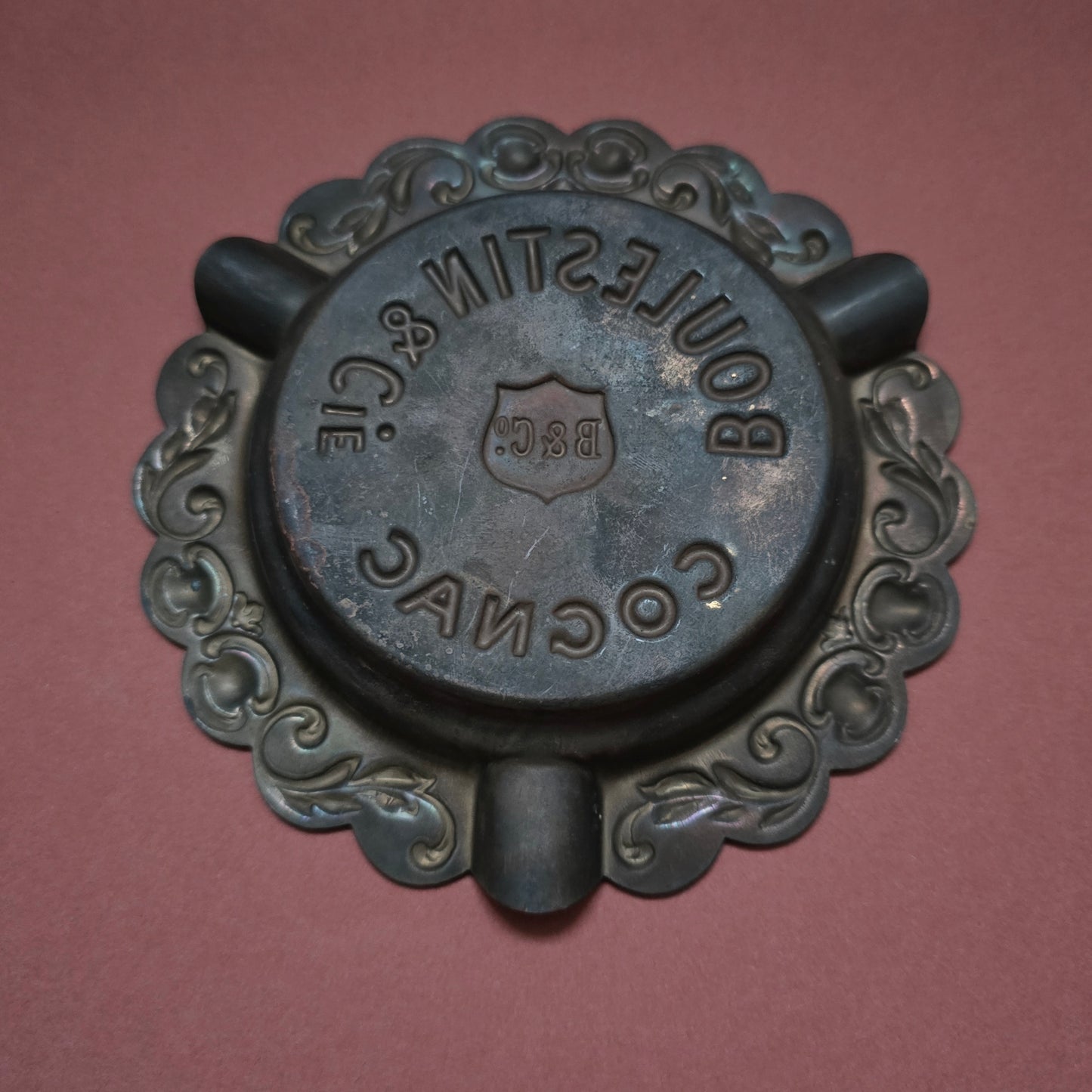 Vintage Boulestin Cognac Copper Ashtray - Advertising Collectible, 1940
