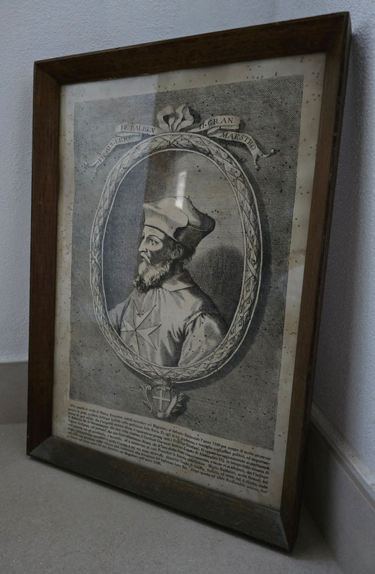 Grand Master of Malta Lithograph - 1890 Historical Print