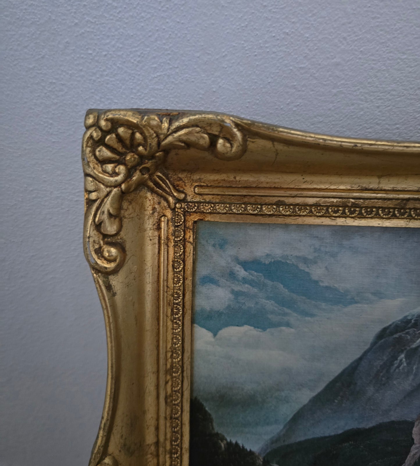 Beautiful Golden Frame with Johann Christian Clausen Dahl Print - 1950s