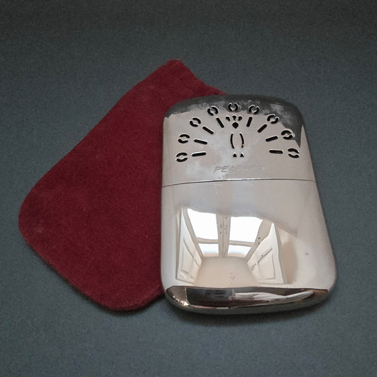 Peacock Japanese Pocket Handwarmer - Chrome 1950s