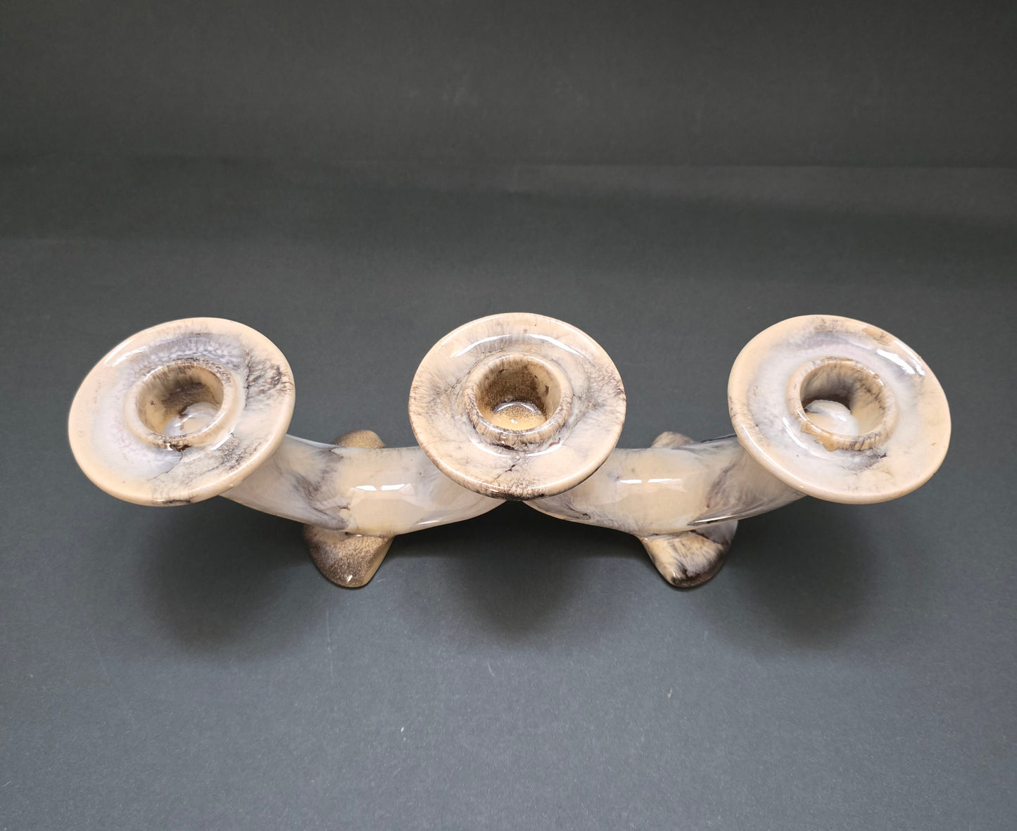 Jafra Keramik Lava Glaze Candle Holder - Germany Late 1940s