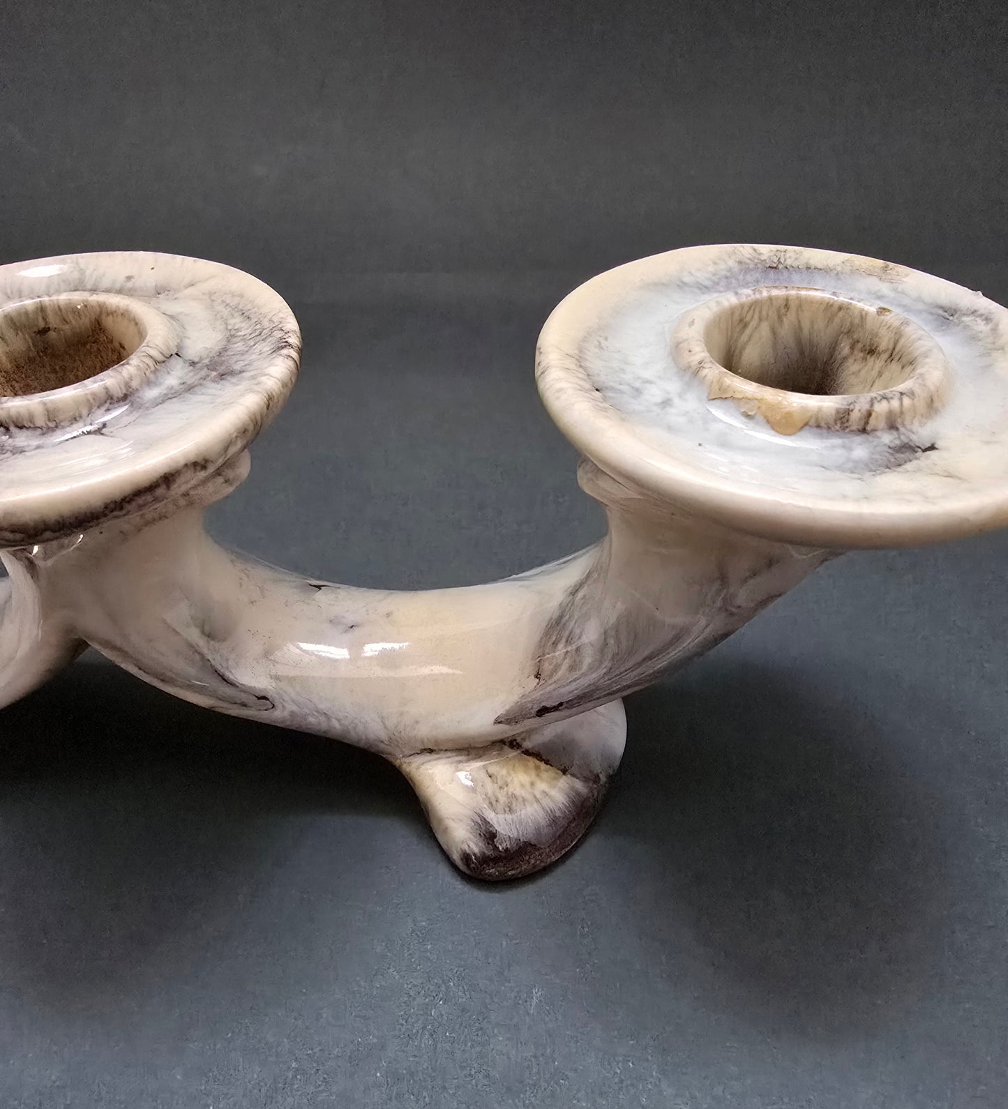 Jafra Keramik Lava Glaze Candle Holder - Germany Late 1940s