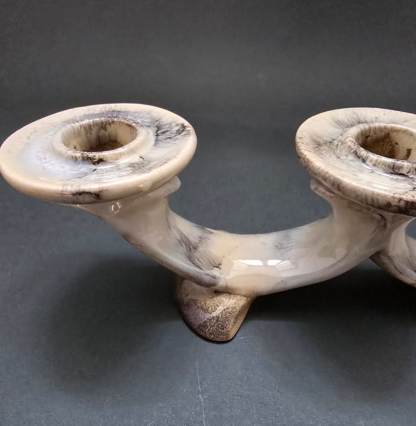 Jafra Keramik Lava Glaze Candle Holder - Germany Late 1940s