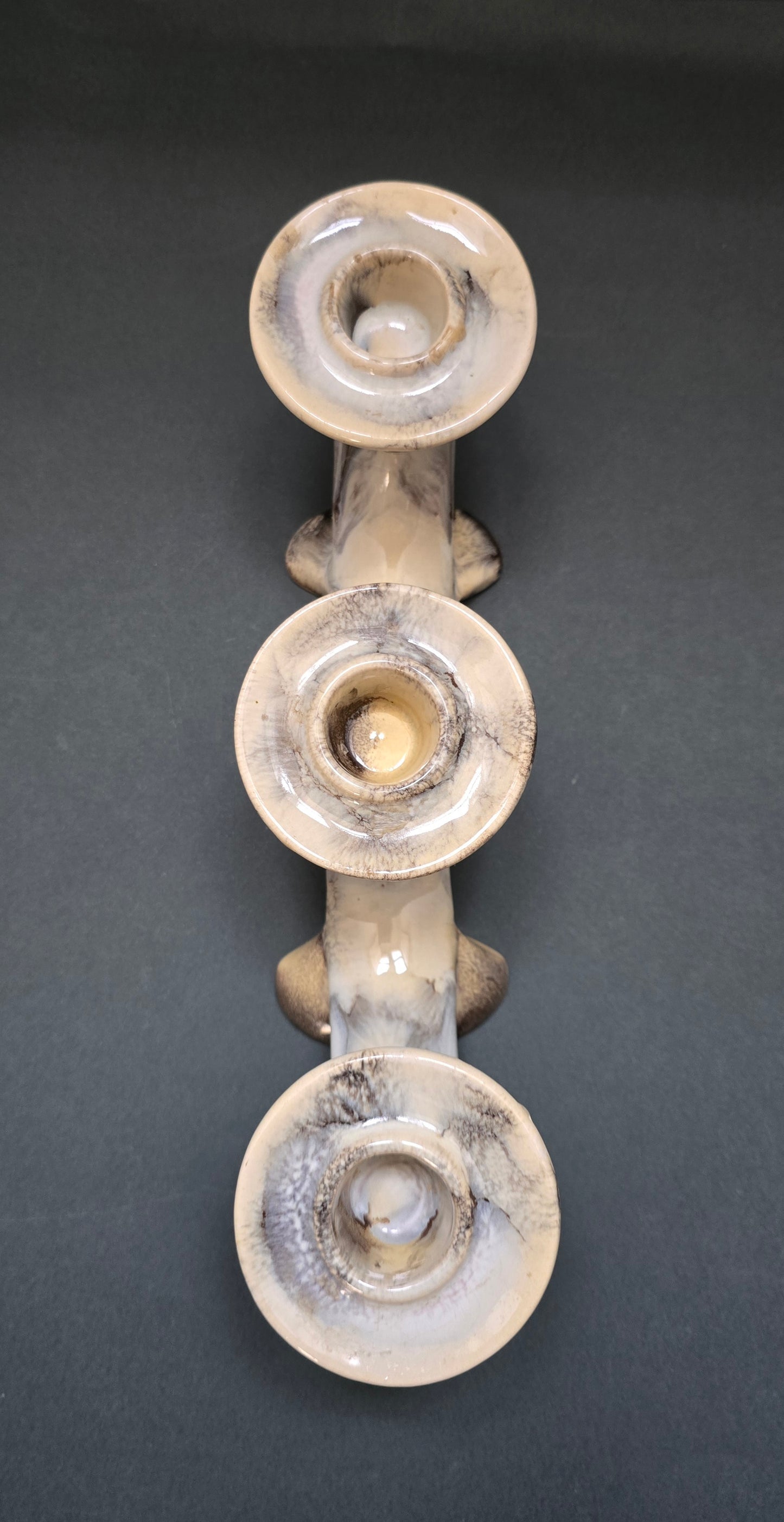 Jafra Keramik Lava Glaze Candle Holder - Germany Late 1940s