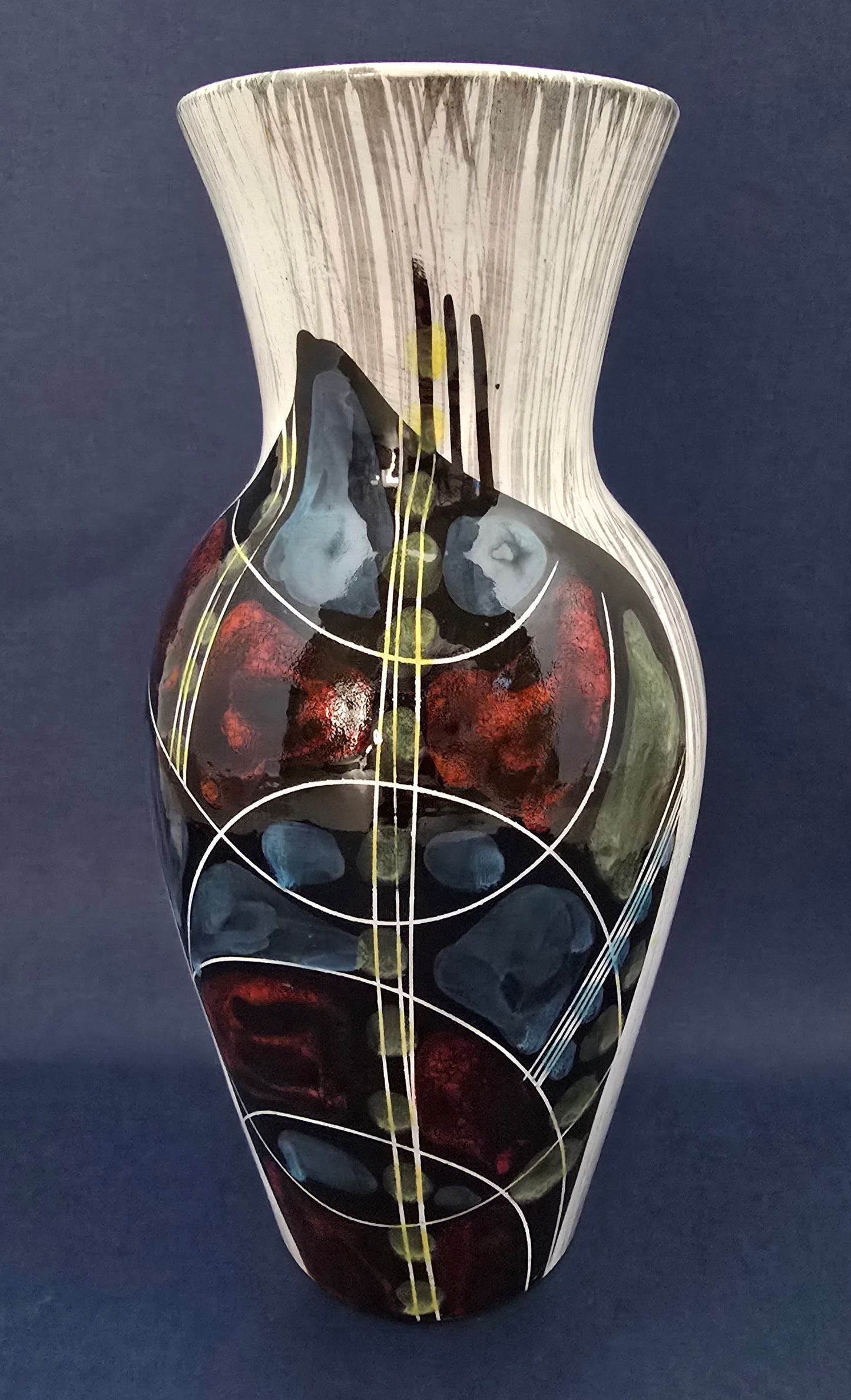 Italian Art Pottery Sculptural Vase - Multi-Fired Glaze 1960s
