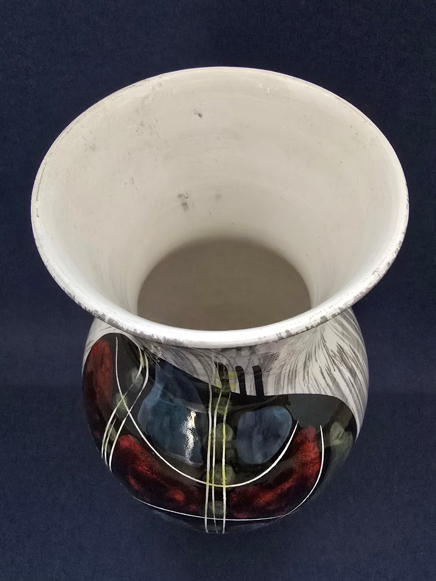Italian Art Pottery Sculptural Vase - Multi-Fired Glaze 1960s