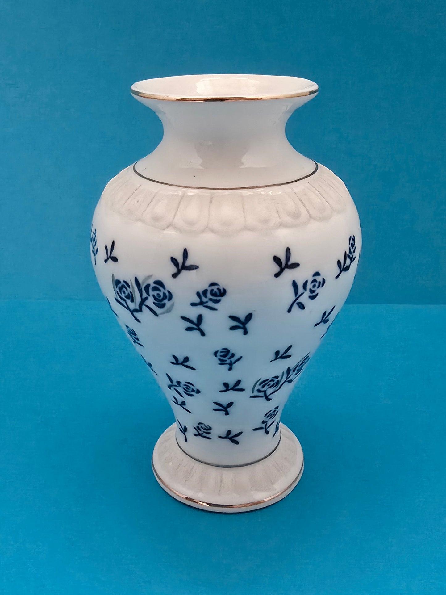 Royal Copenhagen Blue Rose Vase - Denmark 1940