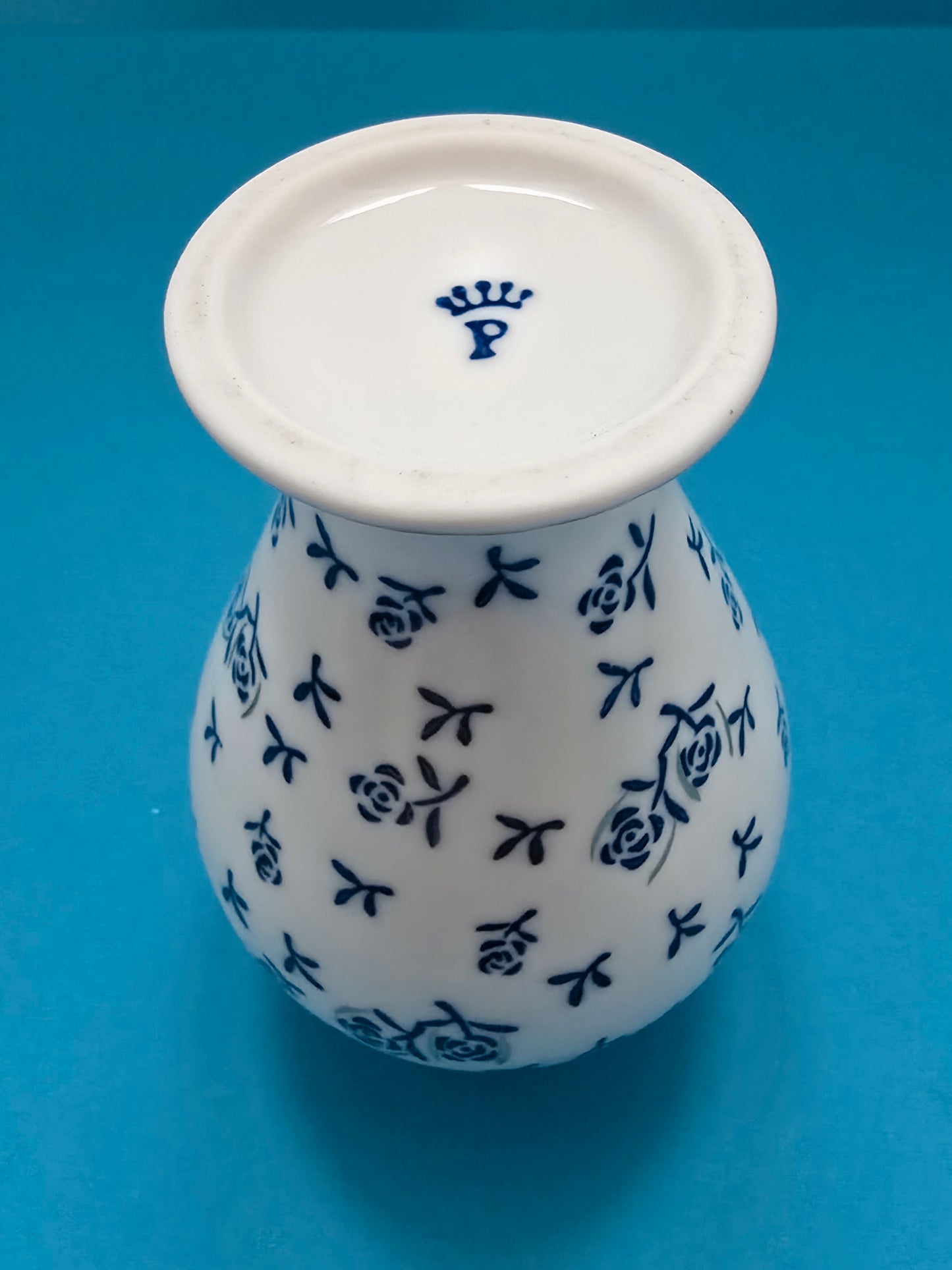 Royal Copenhagen Blue Rose Vase - Denmark 1940