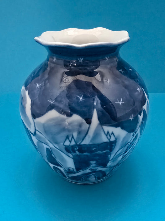 Blue Porcelain T.Kopenaghen Winter Scene 1940