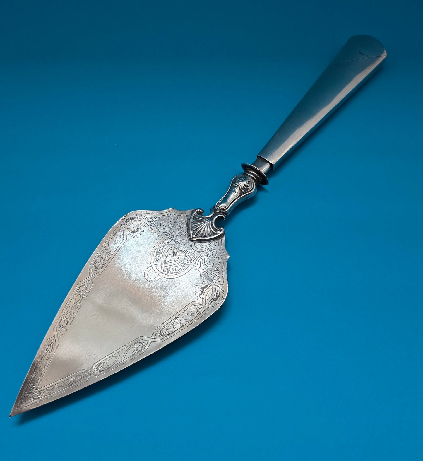 French Cake Server with Sterling Silver Handle - 1890