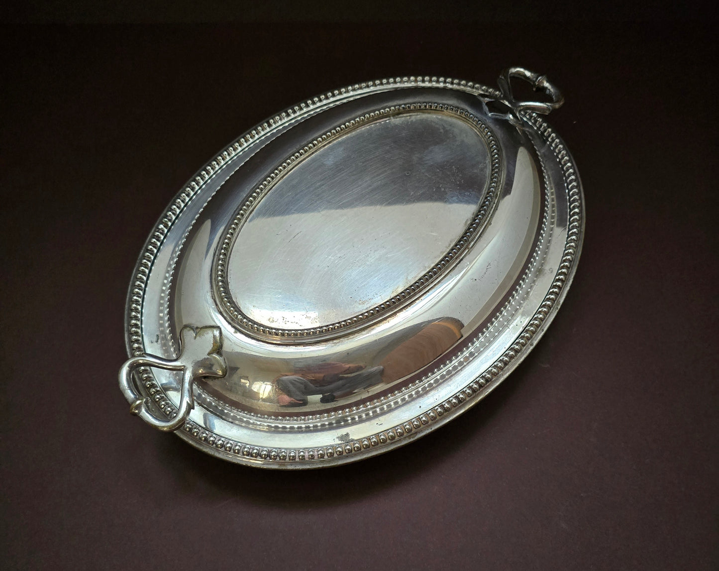 John Round & Son Nickel Silver Covered Serving Dish - England 1880