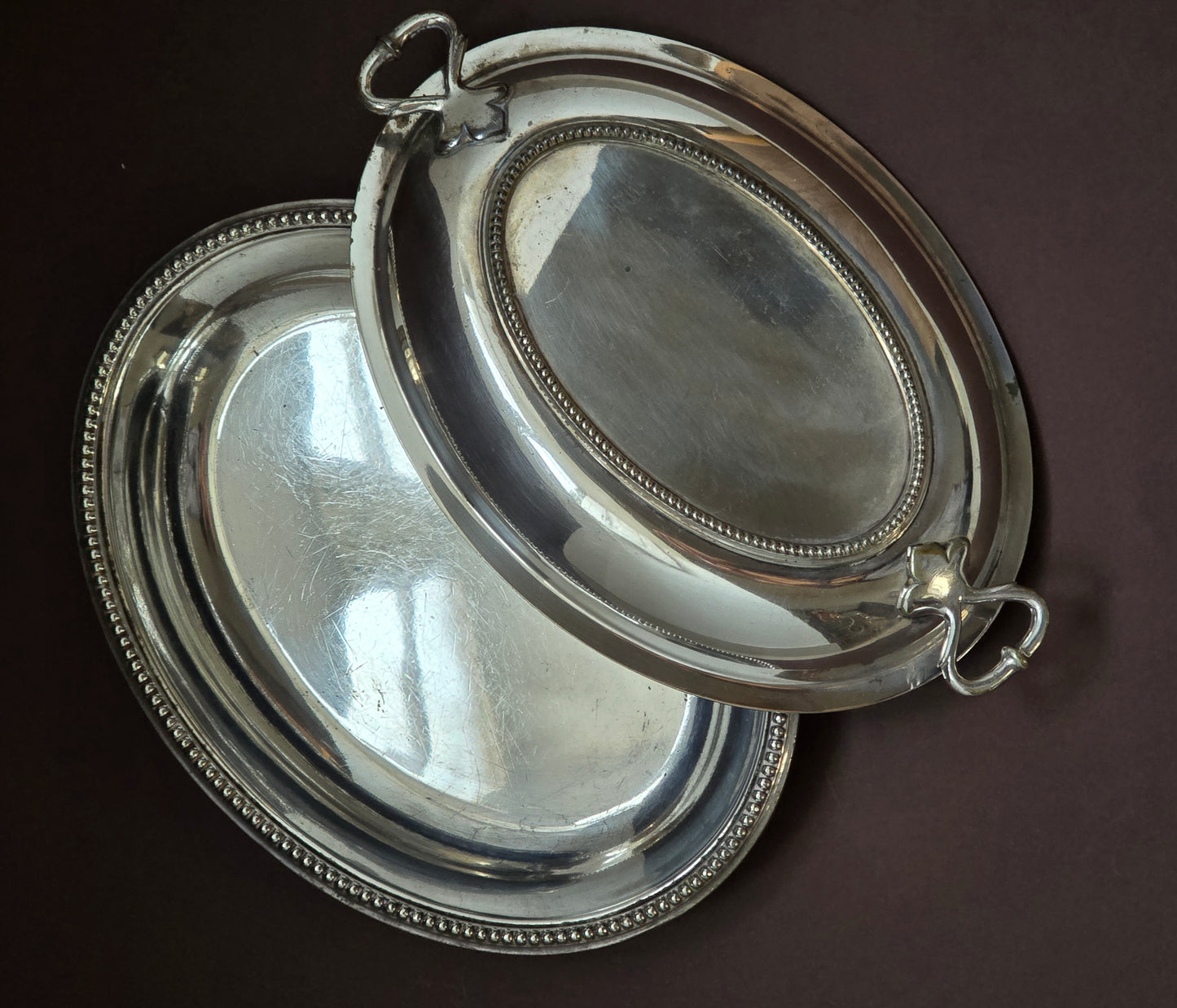 John Round & Son Nickel Silver Covered Serving Dish - England 1880