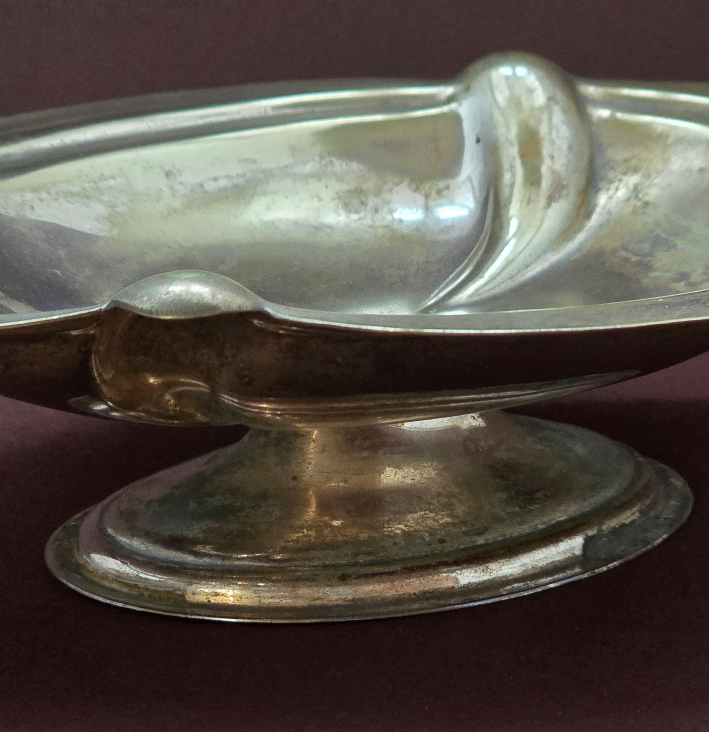 Rockingham Footed Candy Dish - Silver Plate Company 1910