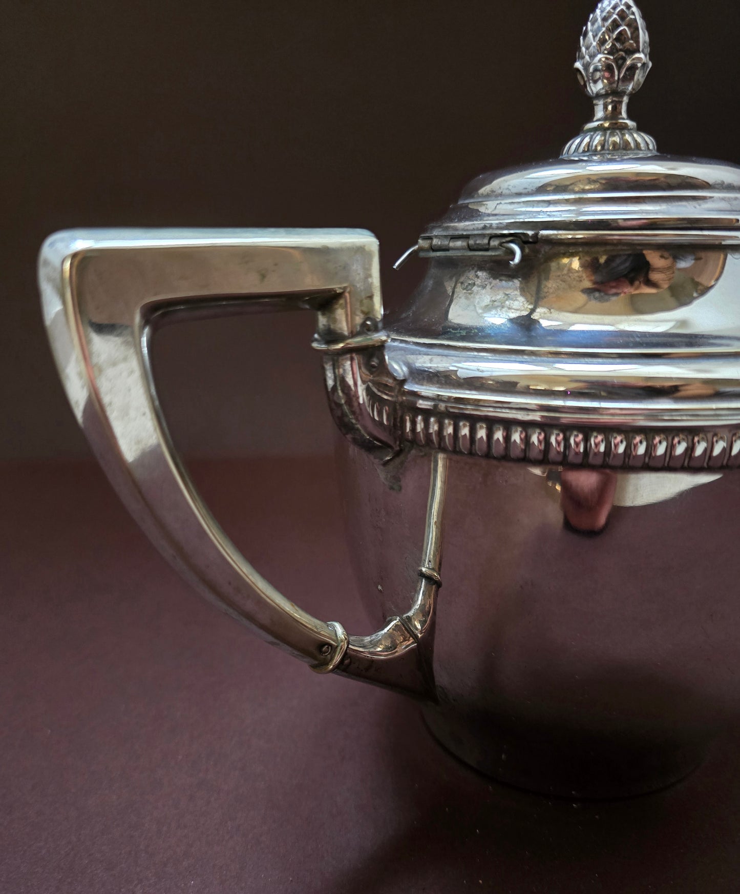 Alpacca Teapot with Character - Art Deco German Silver Plated 1930